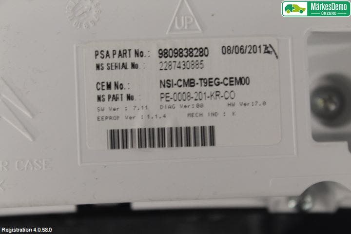 Peugeot 308 14-21 Instrument Komb