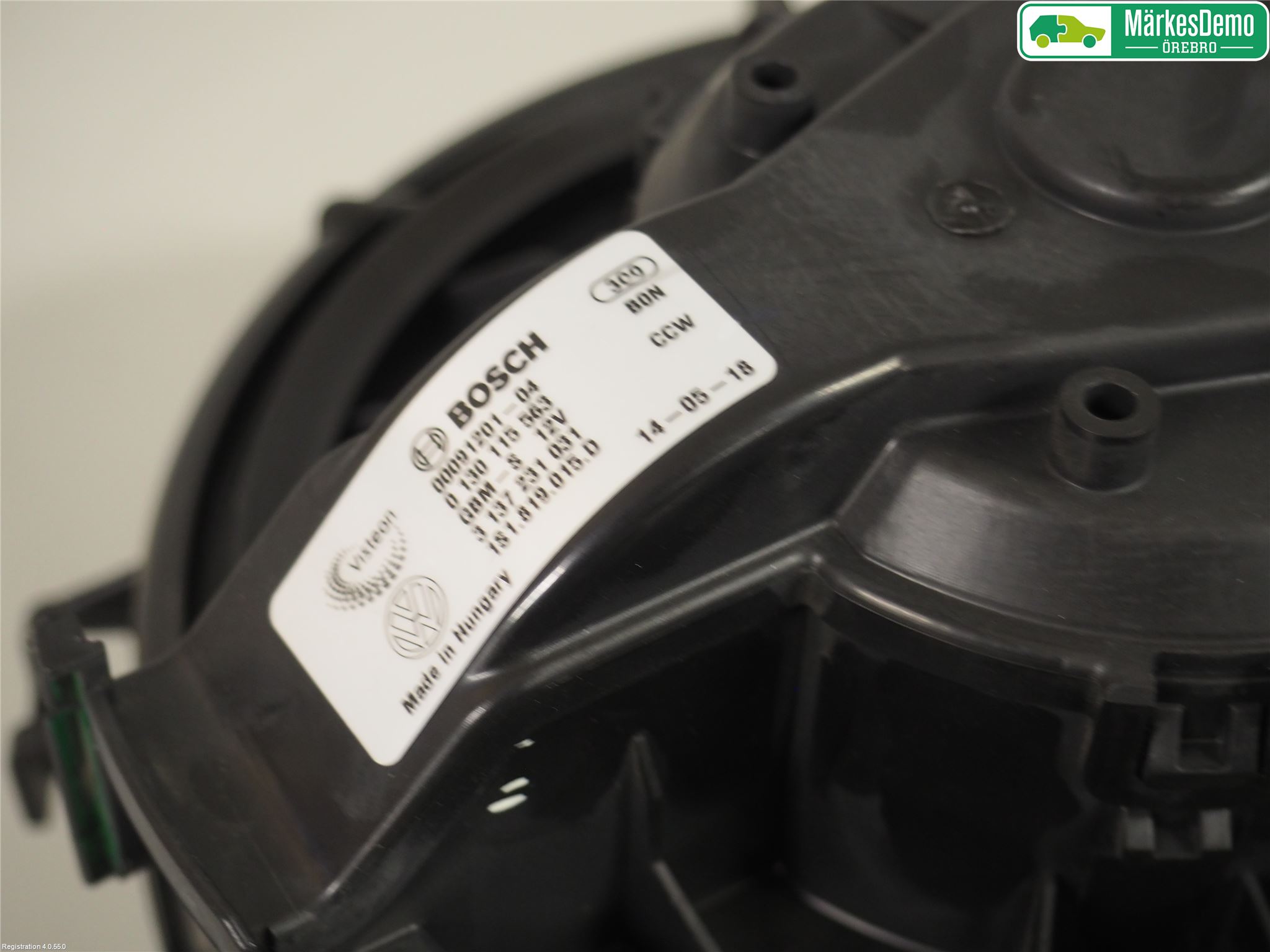 Volkswagen VW UP! / E-UP! Ac Värmefläkt