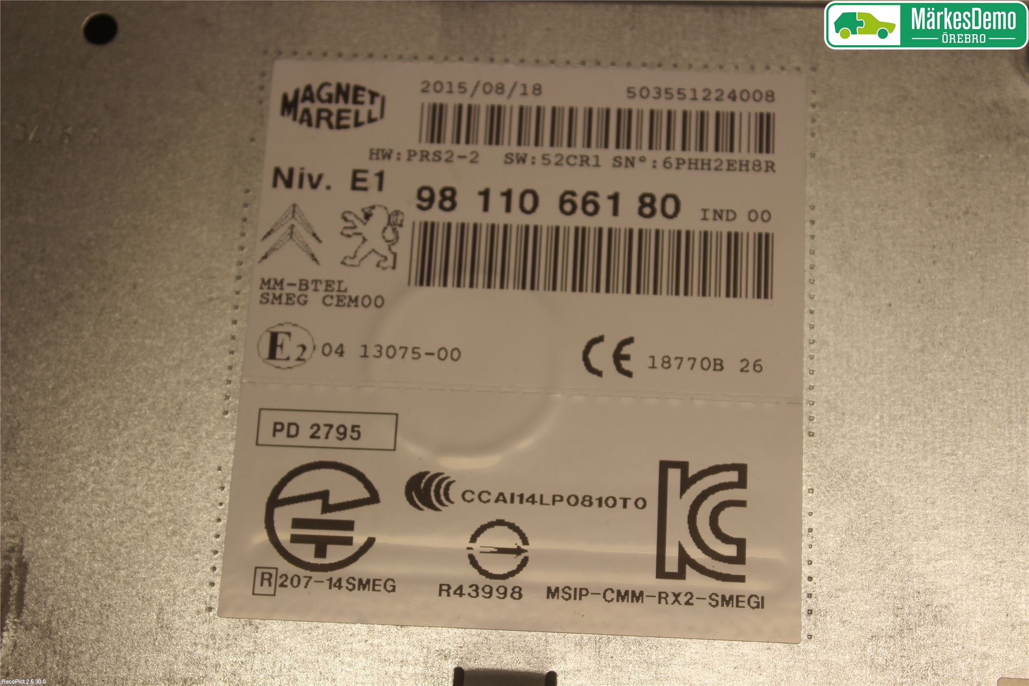 Peugeot 208 12-15 Radio