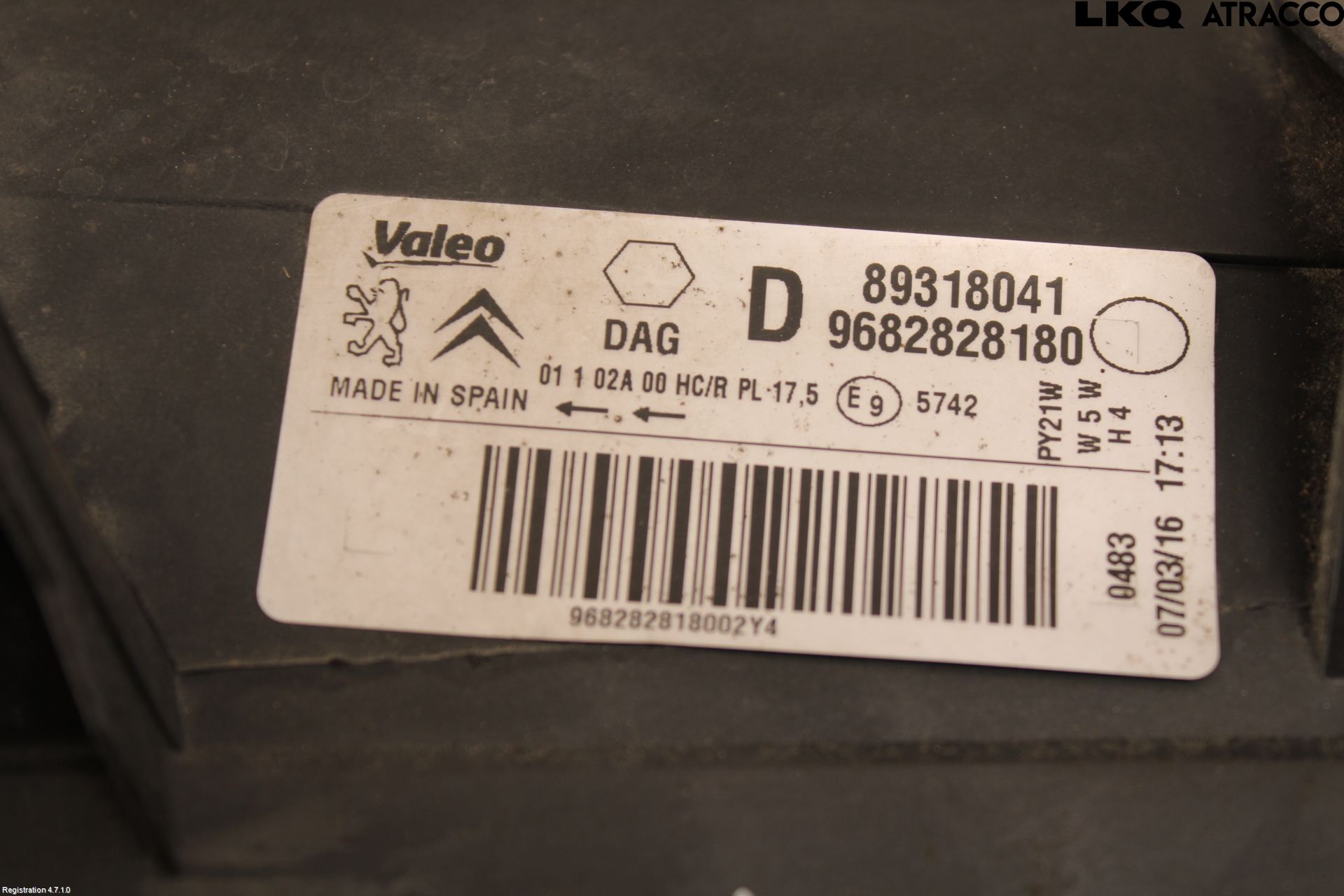 Peugeot PARTNER 16-18 Strålkastare Höger