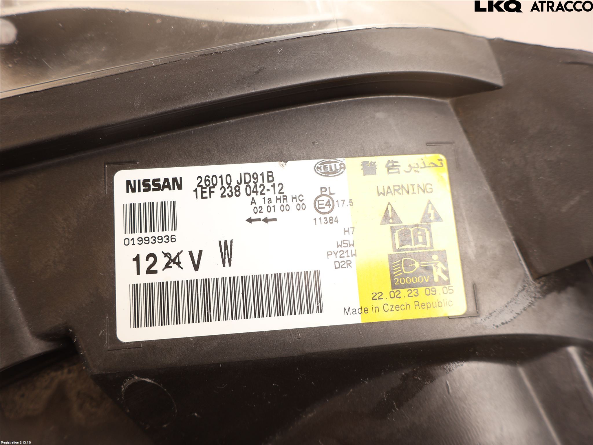 Nissan QASHQAI+2  08-10 Strålkastare Höger