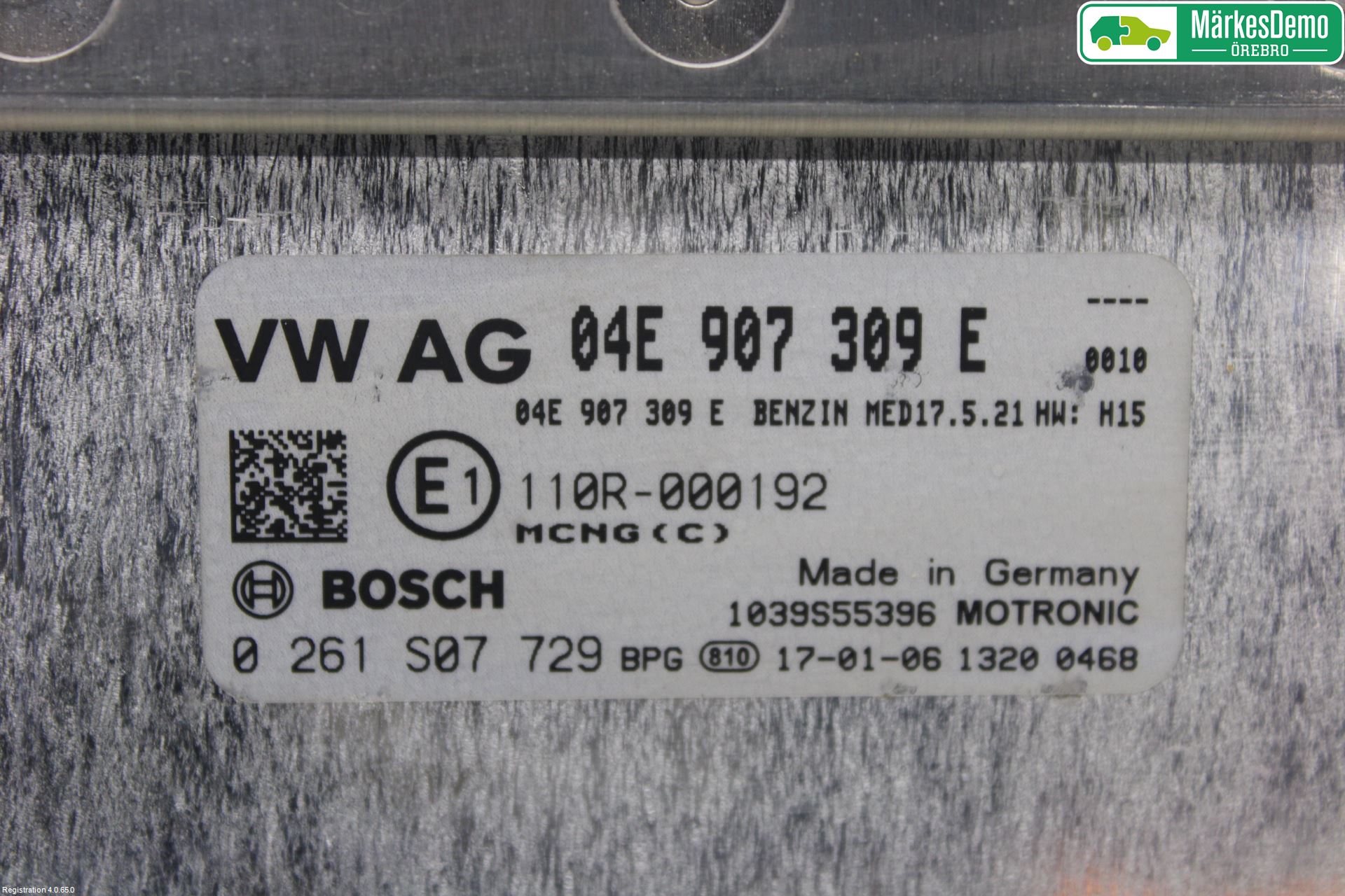 Volkswagen VW GOLF / E-GOLF VII 13-20 Styrenhet Insprut Bensin