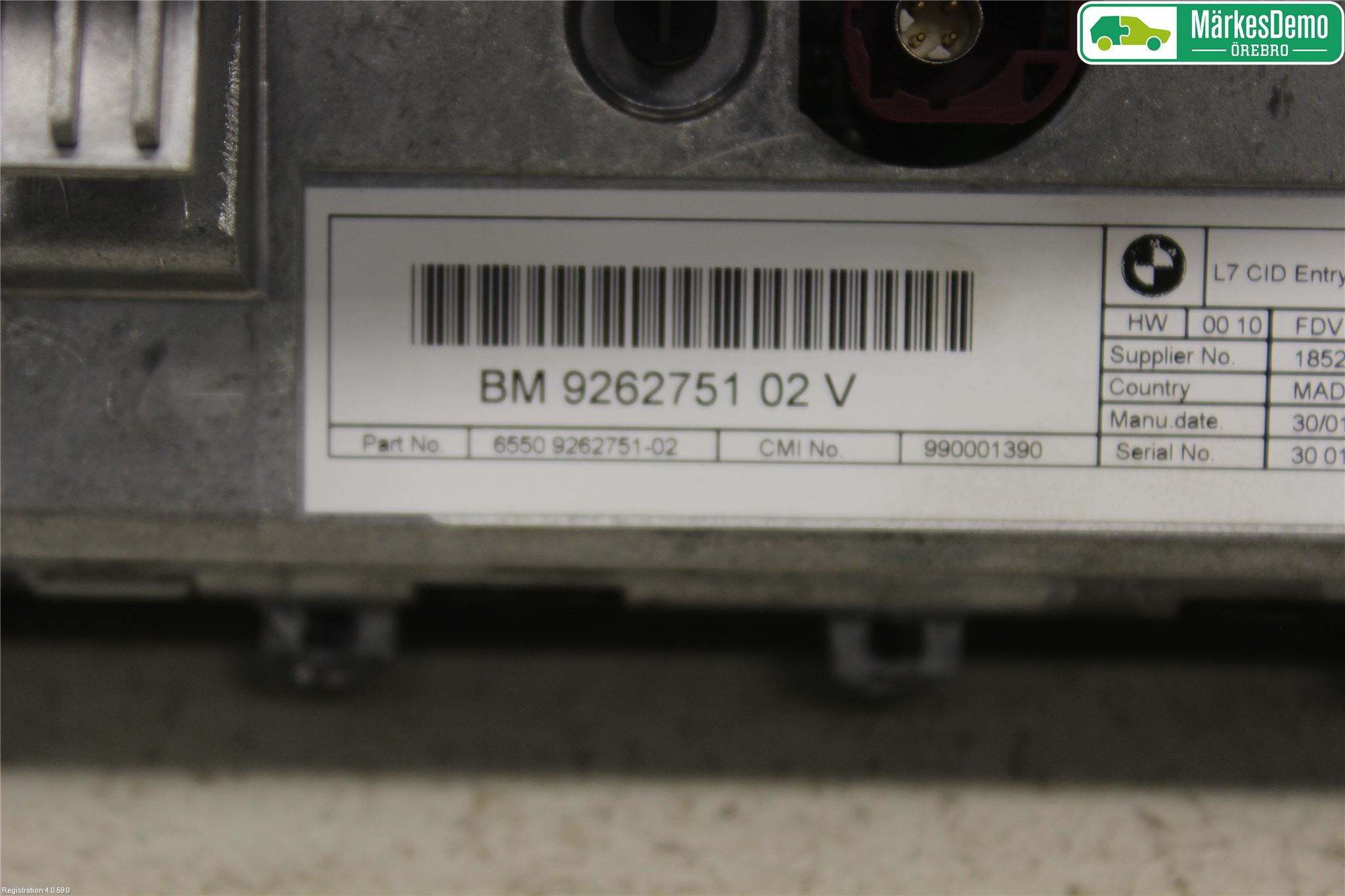 BMW 1 F20/F21 11-19 Bildskärm