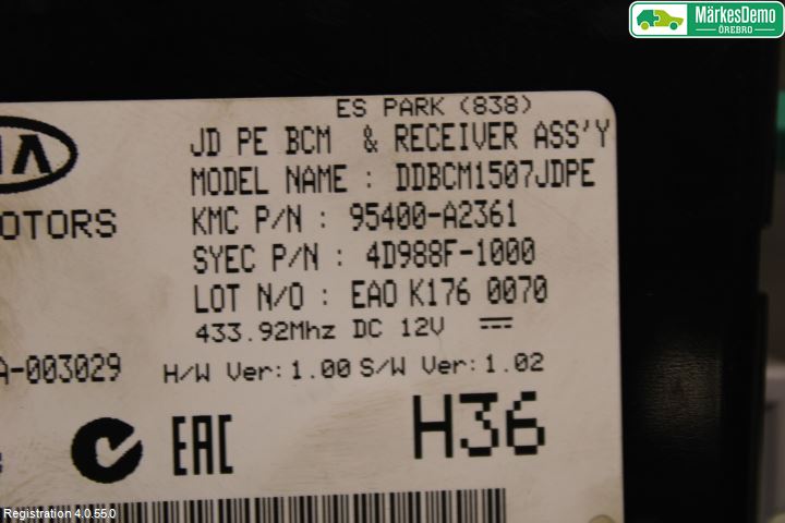 Kia CEED 12-18 Styrenhet Övrigt