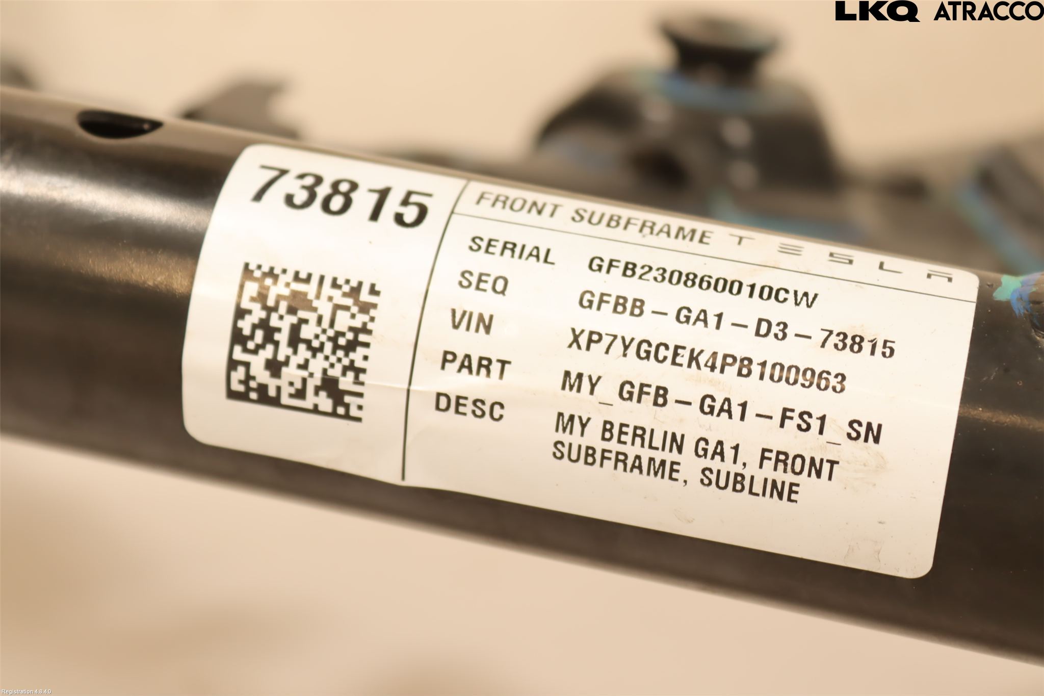 Tesla MODEL Y 21- Framvagnsbalk