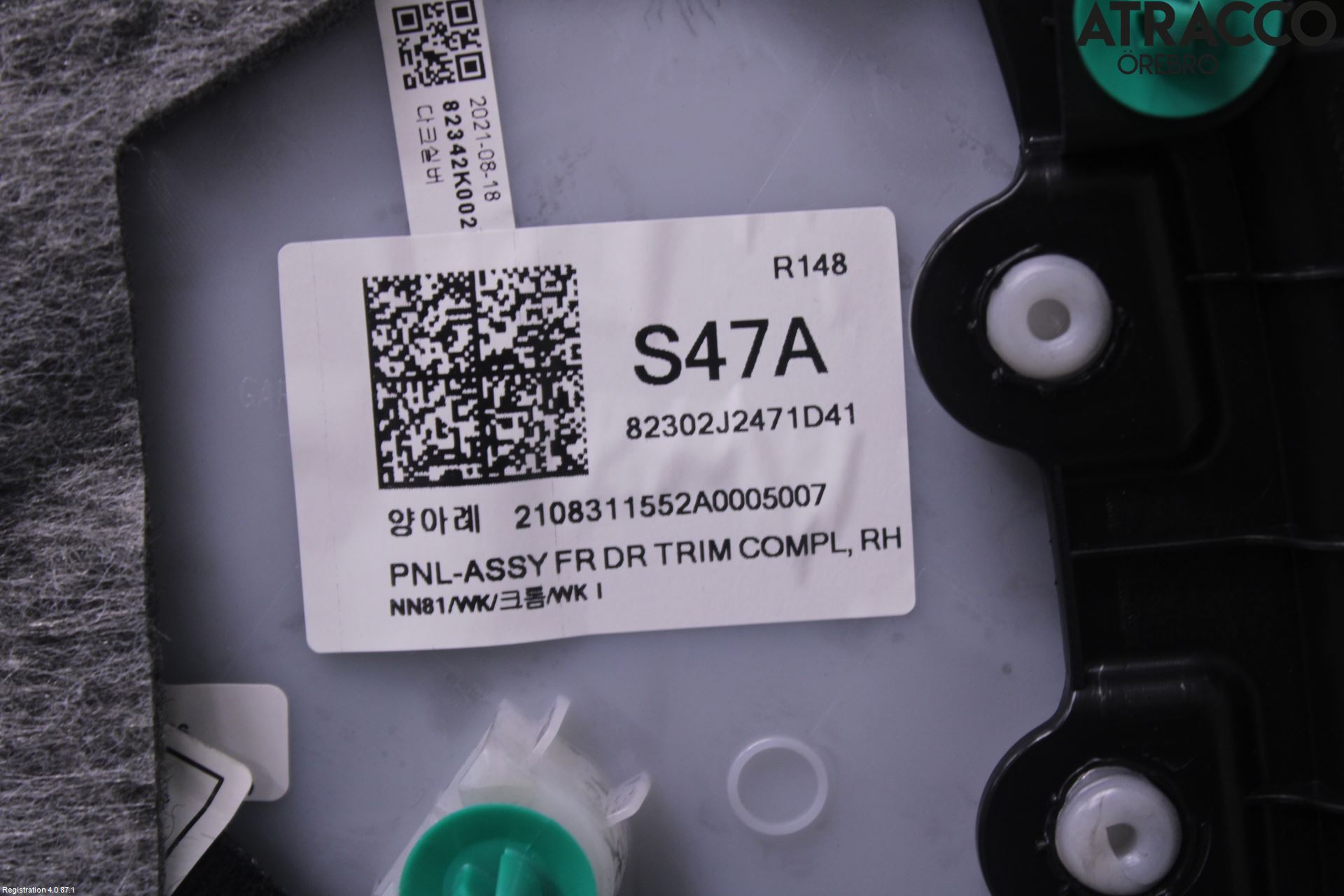 Kia SOUL 09- Dörrklädsel Hö