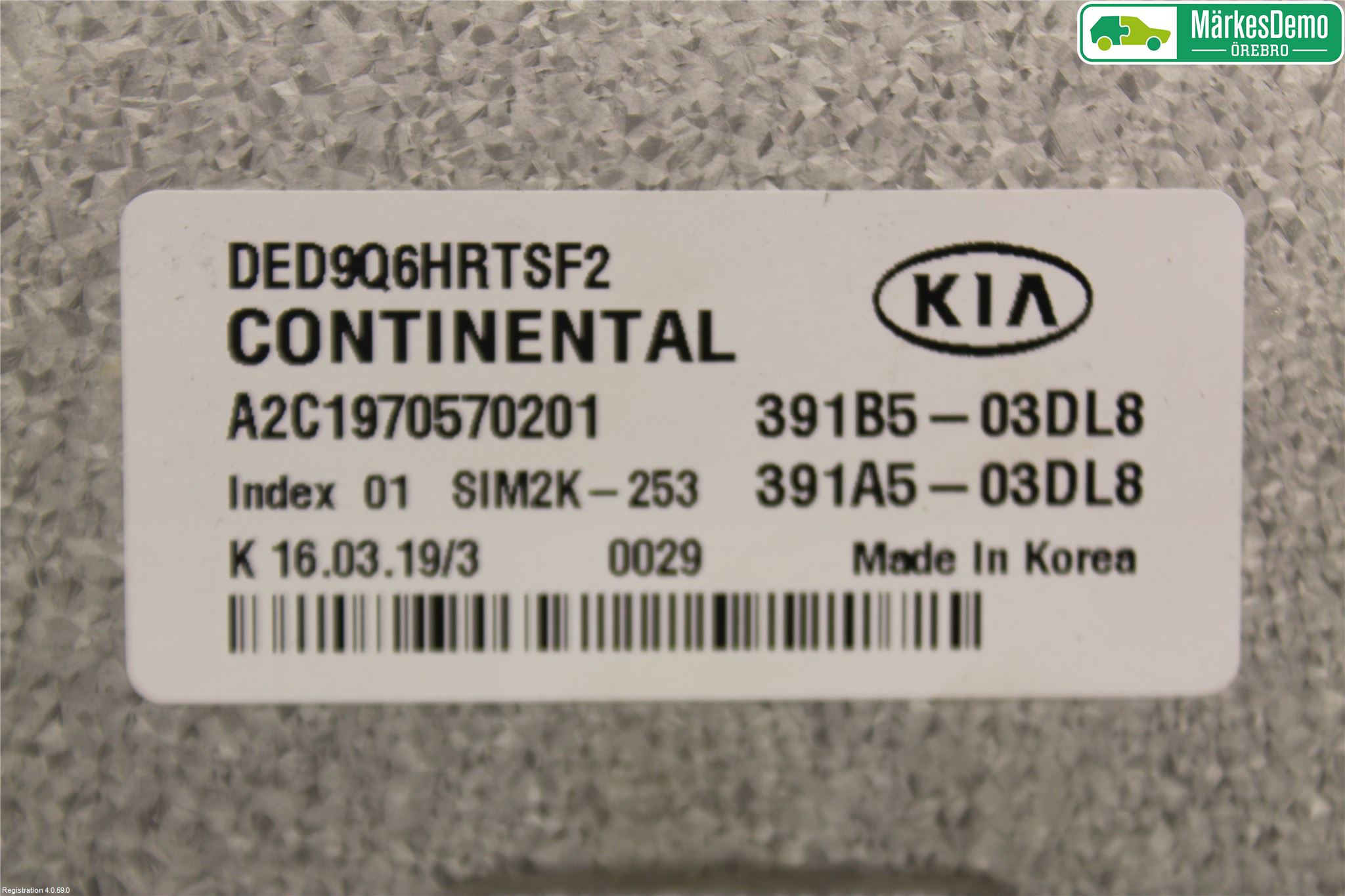 Kia NIRO (DE) 17-22 Styrenhet Insprut Bensin