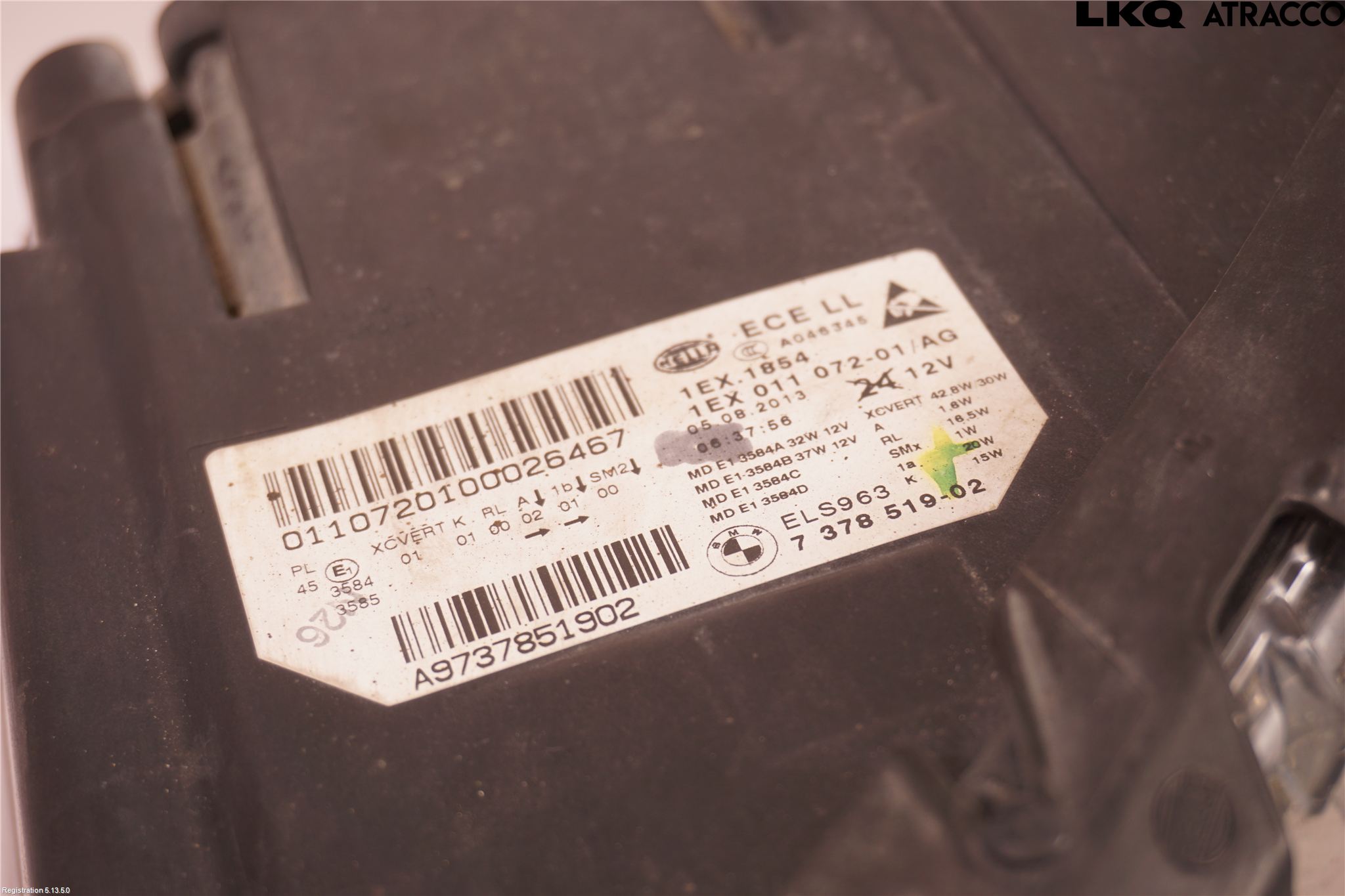 BMW 5 F10/F11/F18 09-17 Strålkastare Vänster