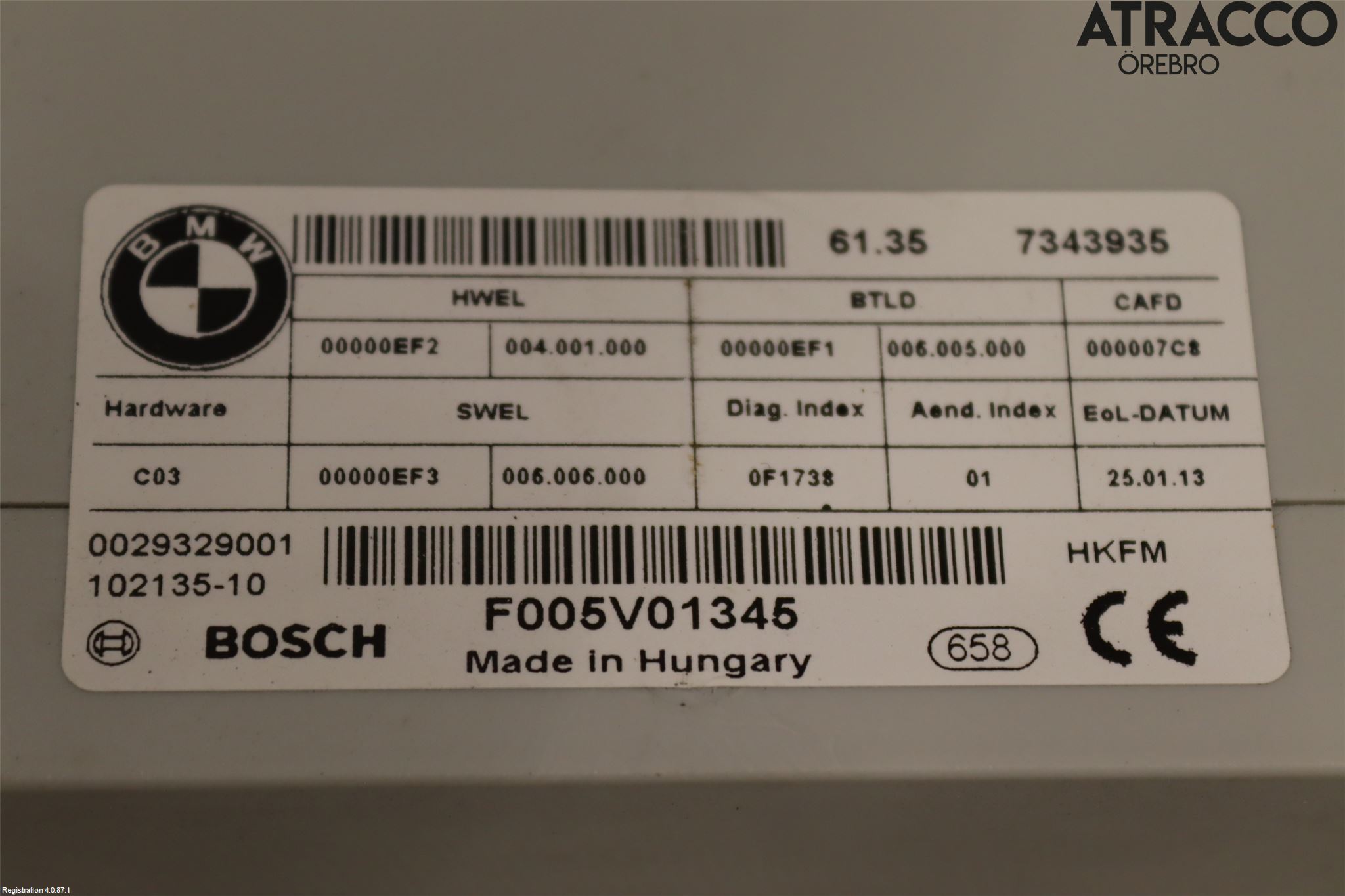 BMW 3 F30/F31/F80 12-19 Styrenhet Baklucka