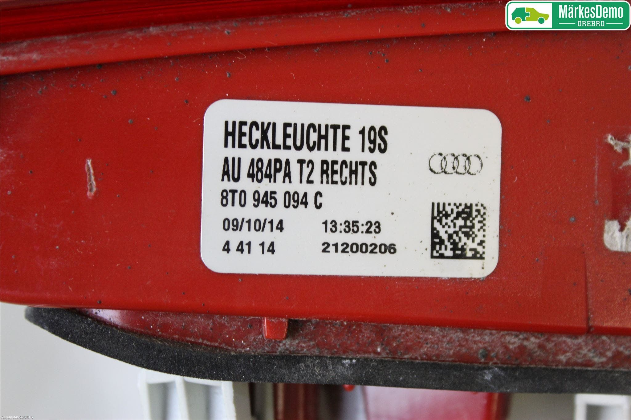 Audi A5 07-16 Bakljus Lucka Hö