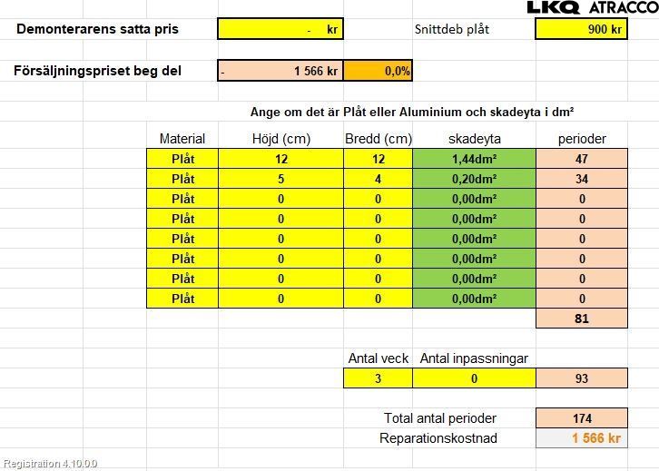 Kia VENGA 10-19 Dörr Bak Vänster