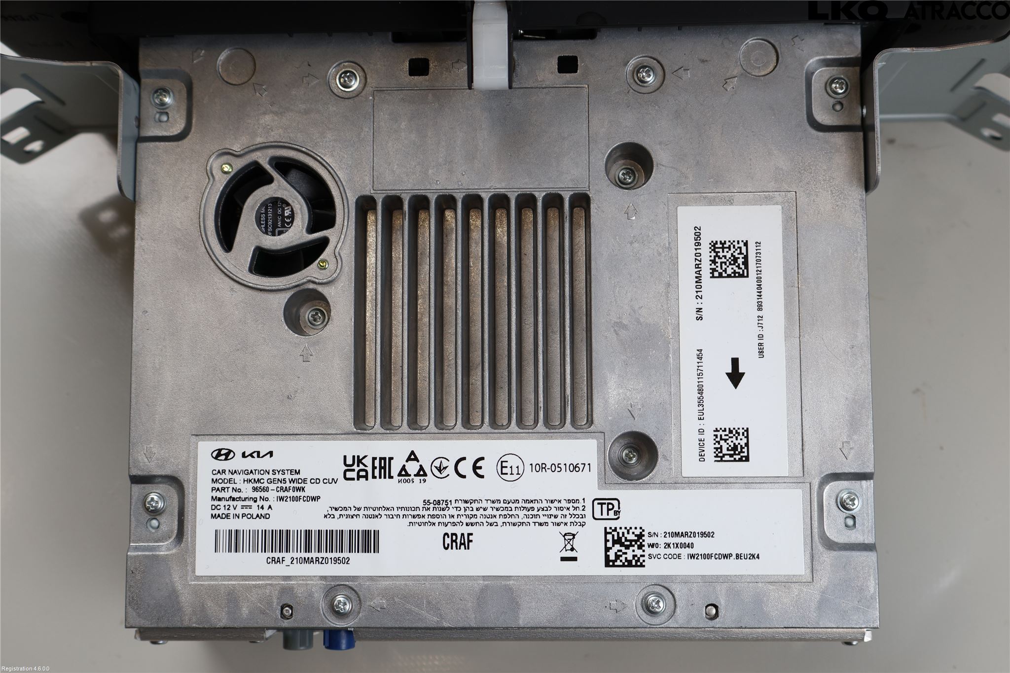 Kia XCEED 19- Cd Radio - Multimediapanel