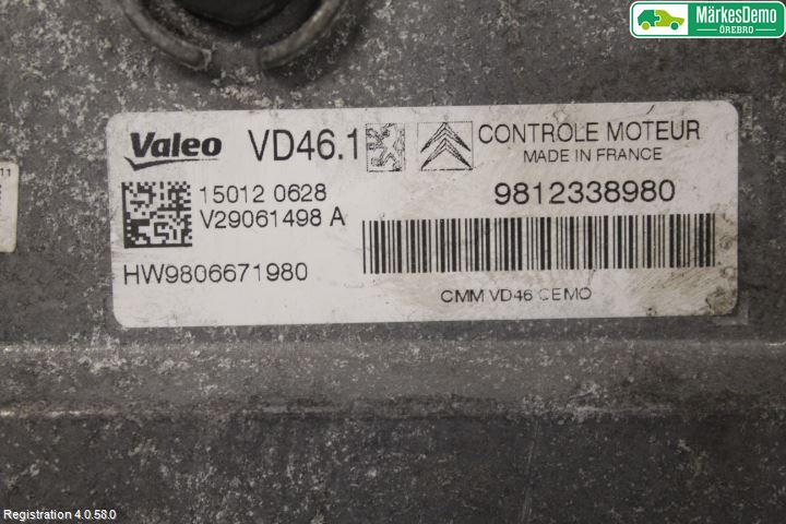 Peugeot 308 14-21 Styrenhet Insprut Bensin