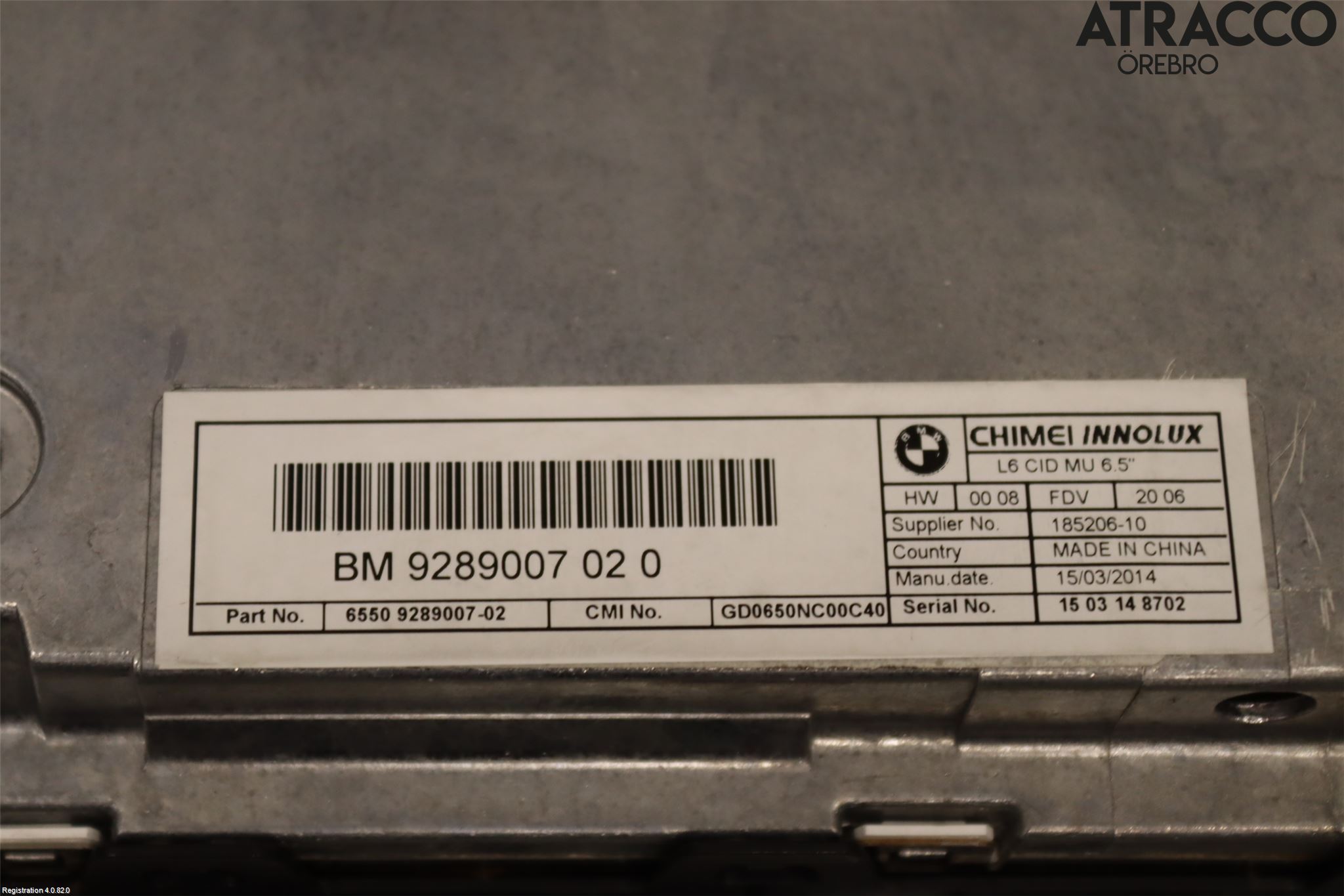 BMW 5 F10/F11/F18 09-17 Bildskärm