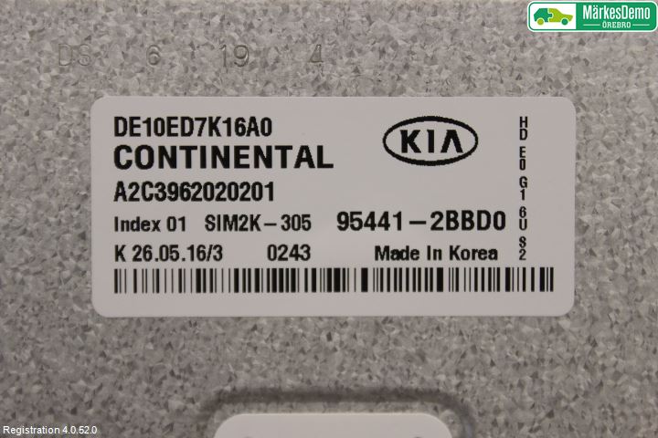 Kia NIRO (DE) 17-22 Styrenhet Växellåda