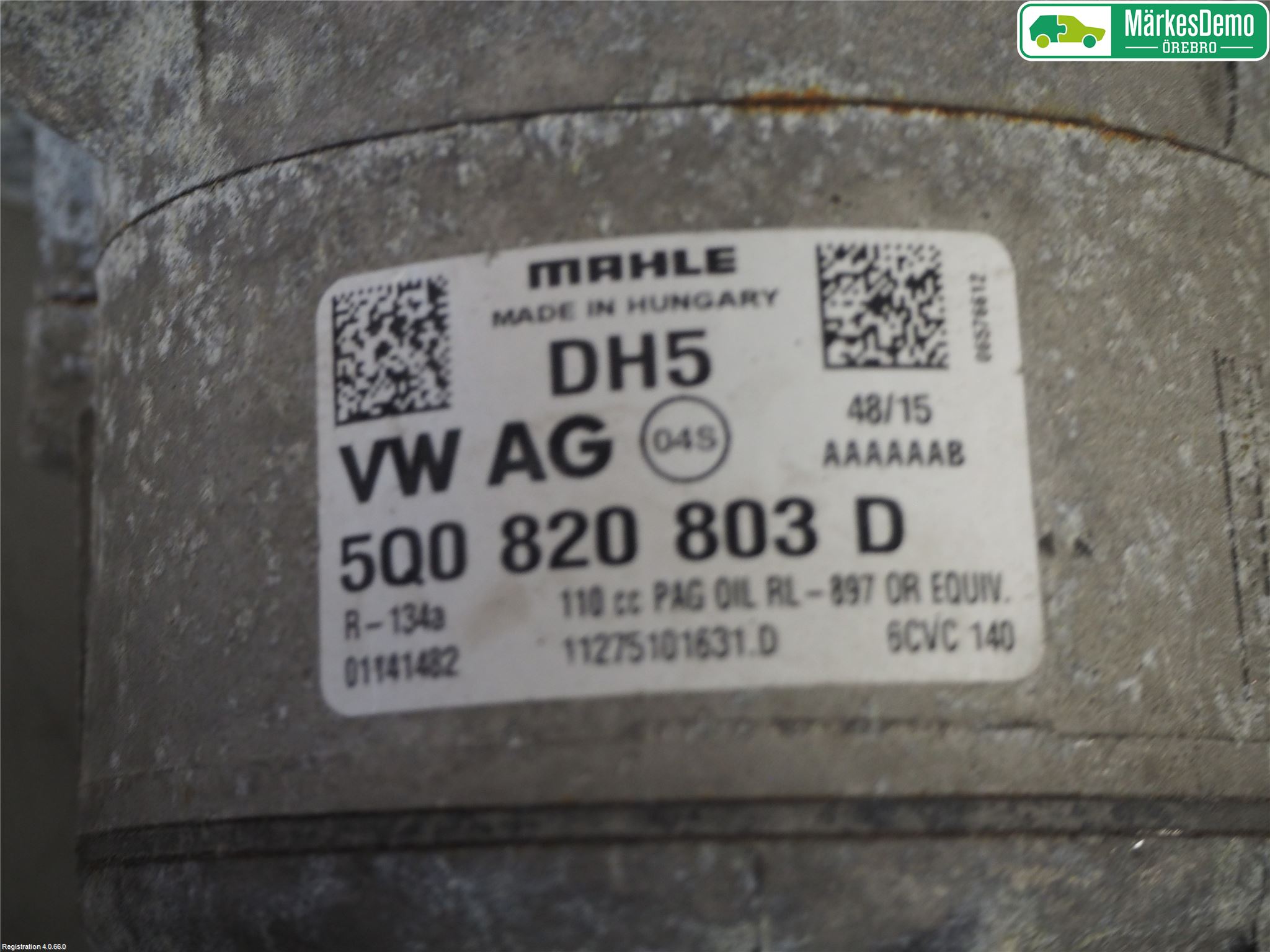 Volkswagen VW GOLF / E-GOLF VII 13-20 Ac Kompressor