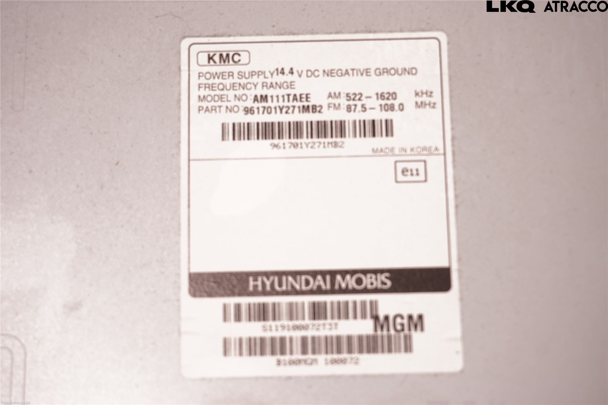 Kia PICANTO 12-17 Cd Radio - Multimediapanel