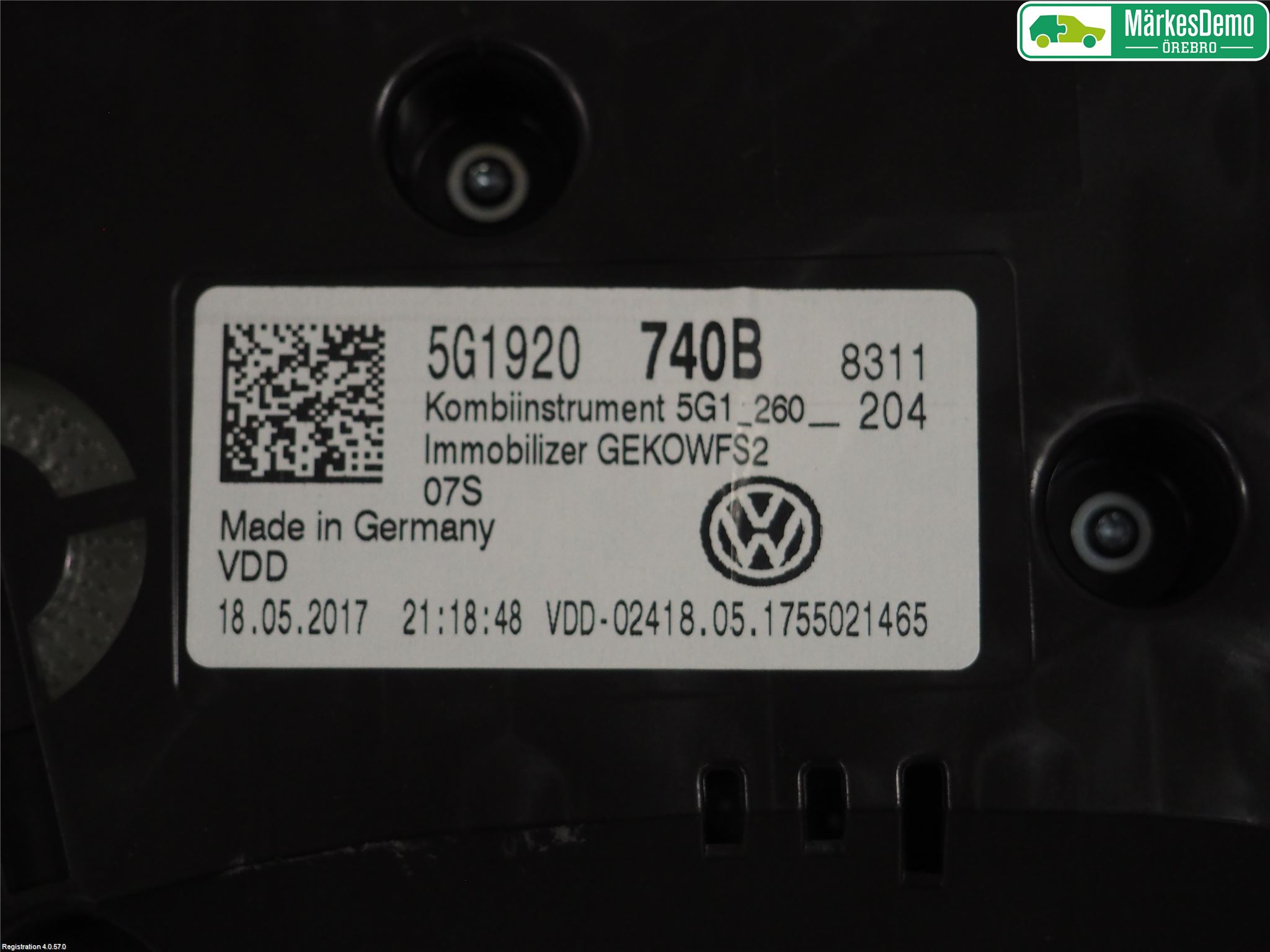 Volkswagen VW GOLF / E-GOLF VII 13-20 Instrument Komb