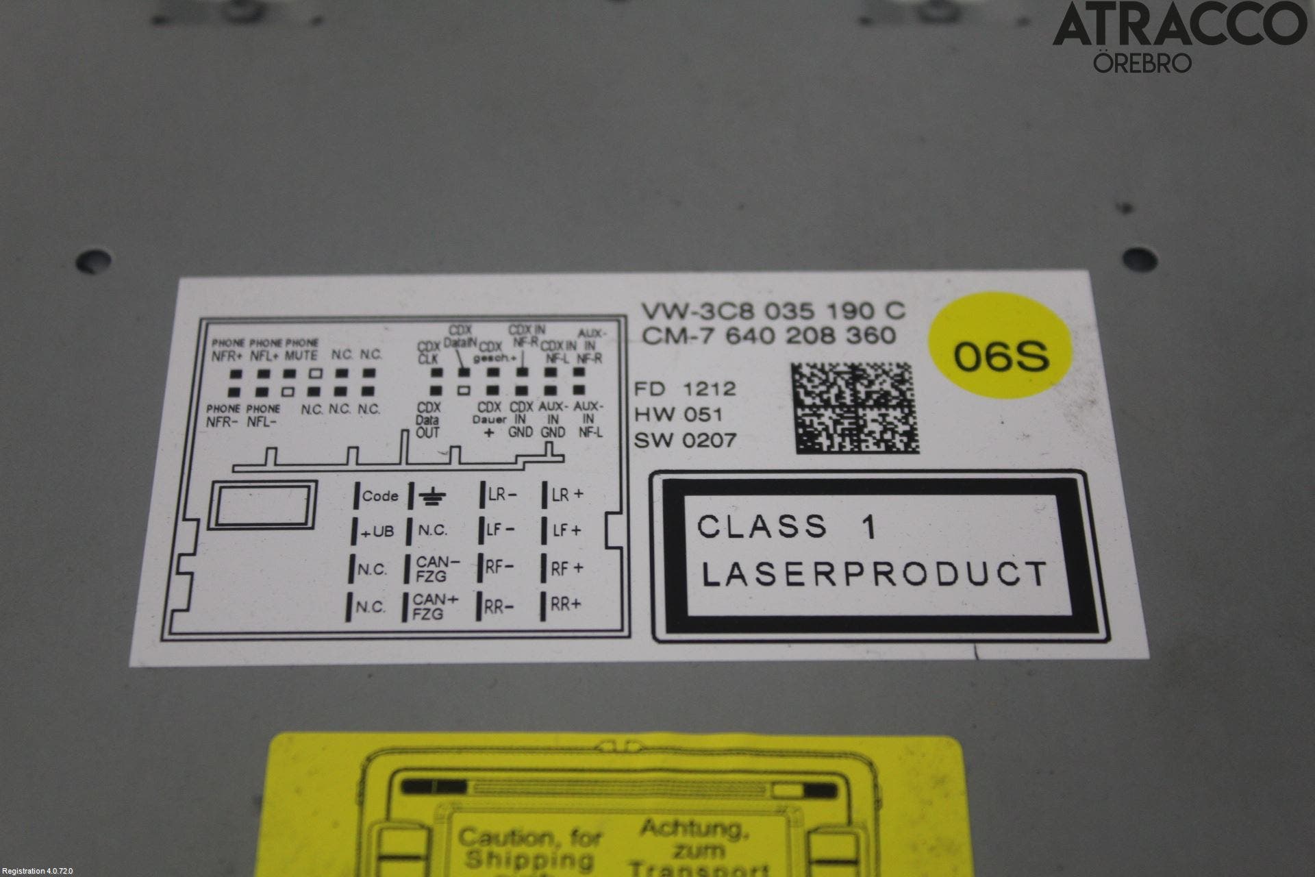 Volkswagen VW GOLF VI 09-13 Cd Radio - Multimediapanel