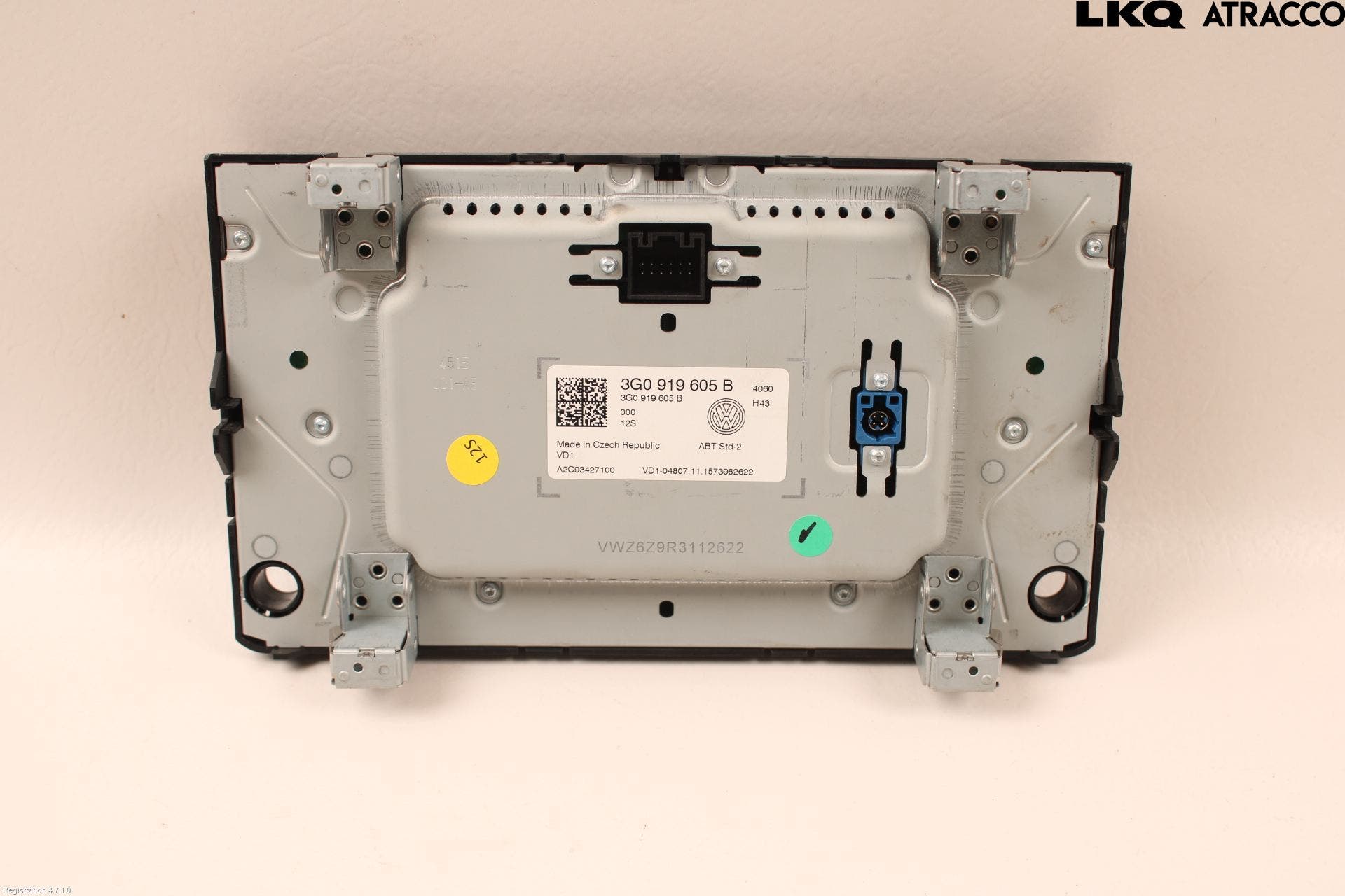 Volkswagen VW GOLF / E-GOLF VII 13-20 Multifunktionsdisplay