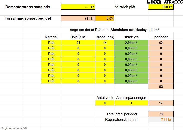 Audi A4 12-15 Dörr Bak Vänster