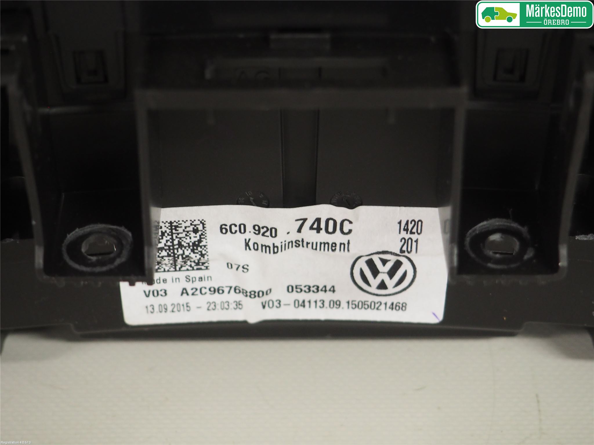 Volkswagen VW POLO 10-17 Instrument Komb