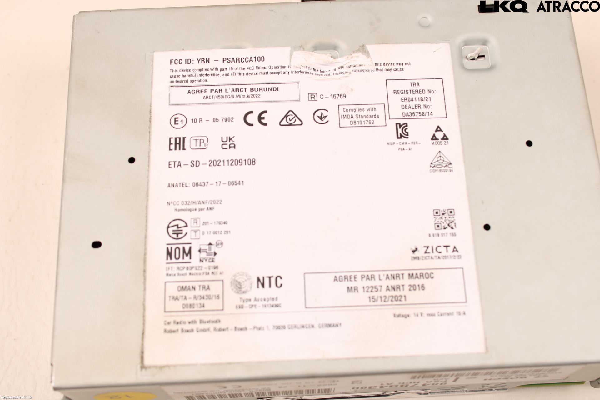 Opel CORSA F, CORSA-E 20- Styrenhet Multimedia