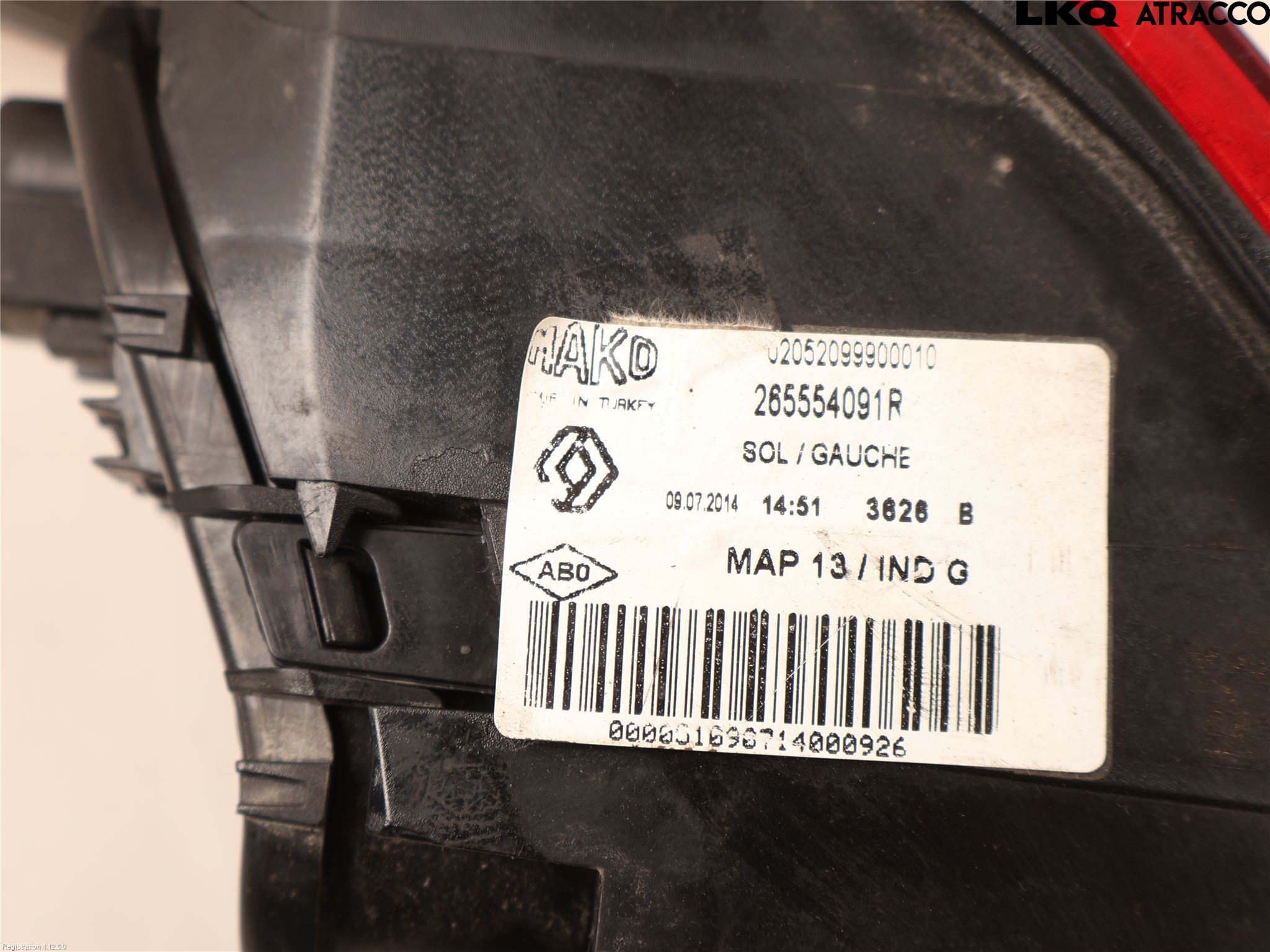 Renault CLIO IV 12-16 Bakljus Vänster