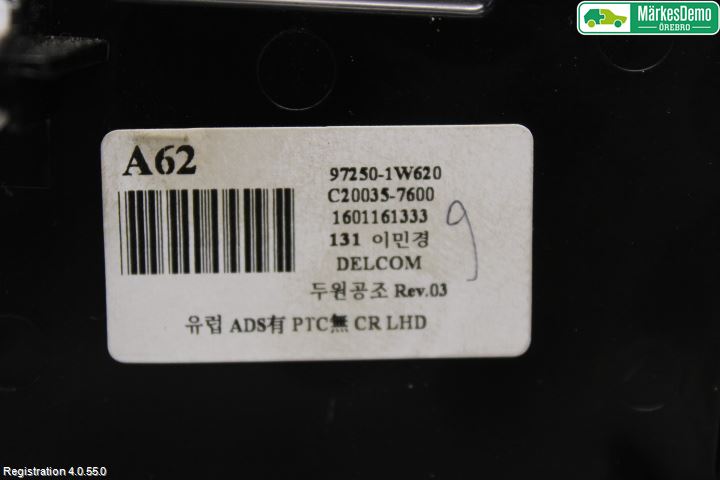 Kia RIO 12-16 Ac Styrenhet Ac Manöveren