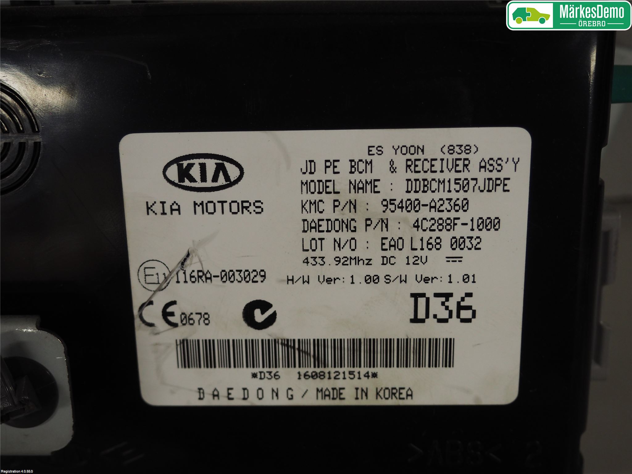 Kia CEED 12-18 Styrenhet Övrigt