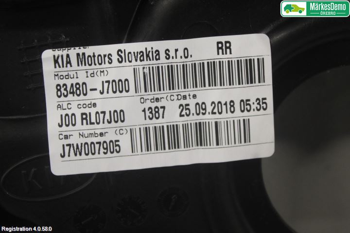 Kia CEED/CEED SW 19- Fönsterhissmekanism