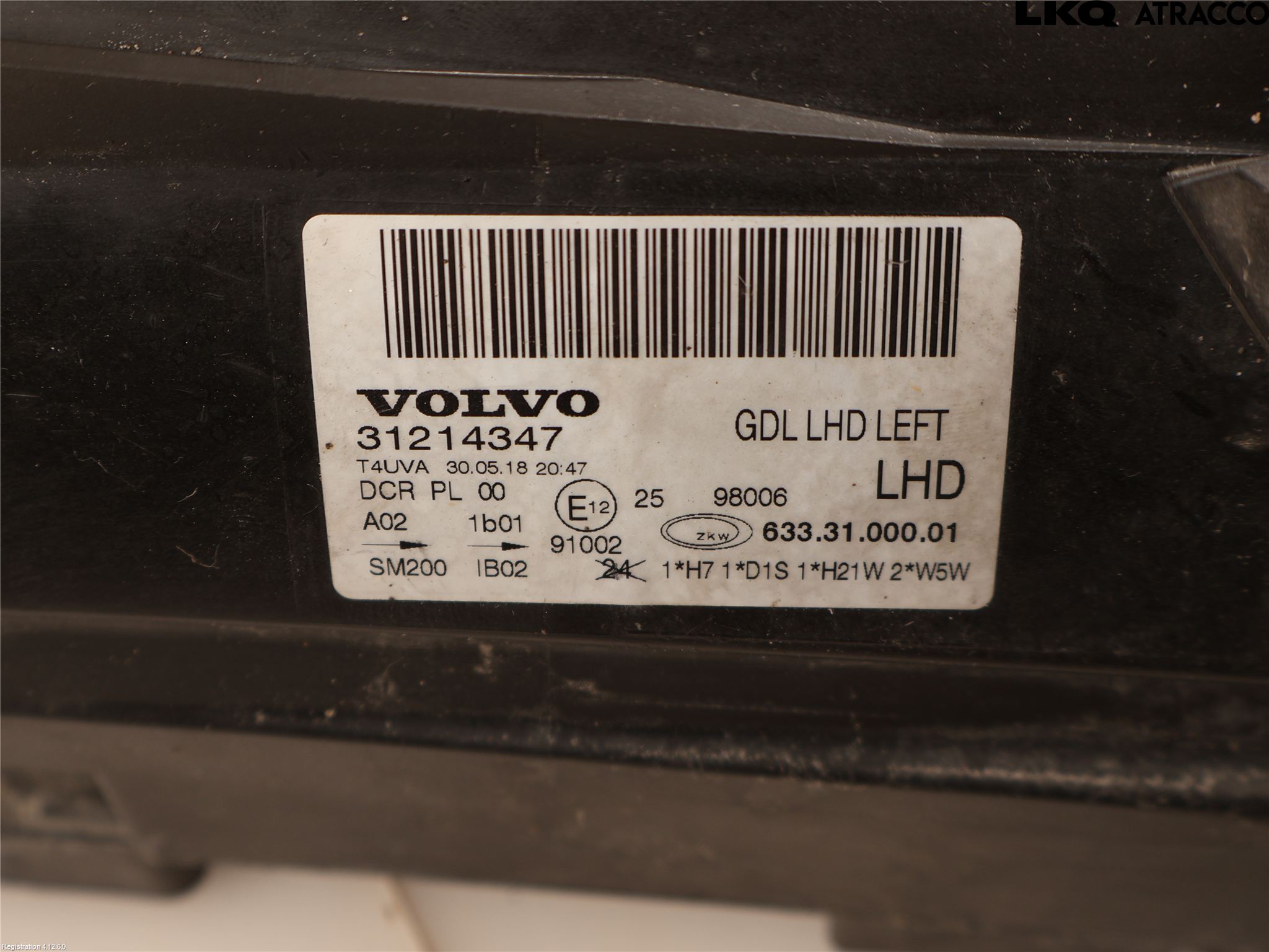 Volvo V70 08-13 Strålkastare Vänster