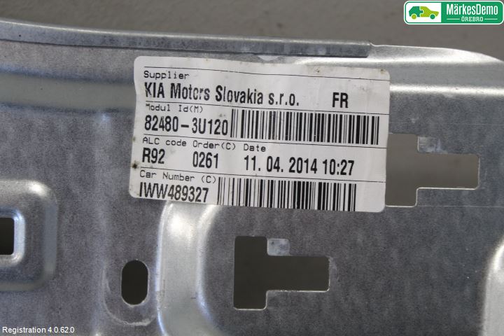 Kia SPORTAGE (SL) 11-15 Fönsterhiss El Kompl