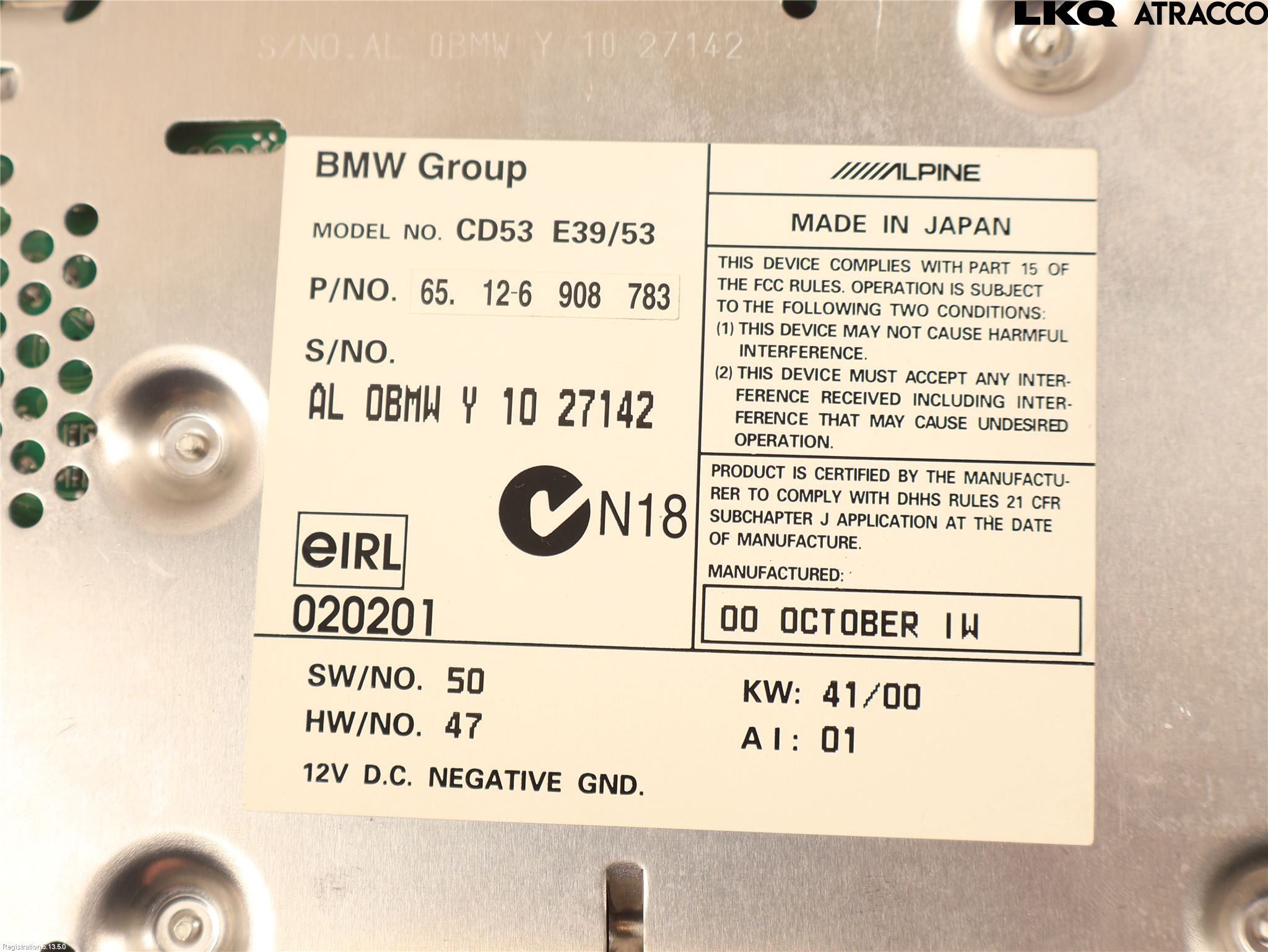 BMW 5 E39 95-04 Cd Radio - Multimediapanel