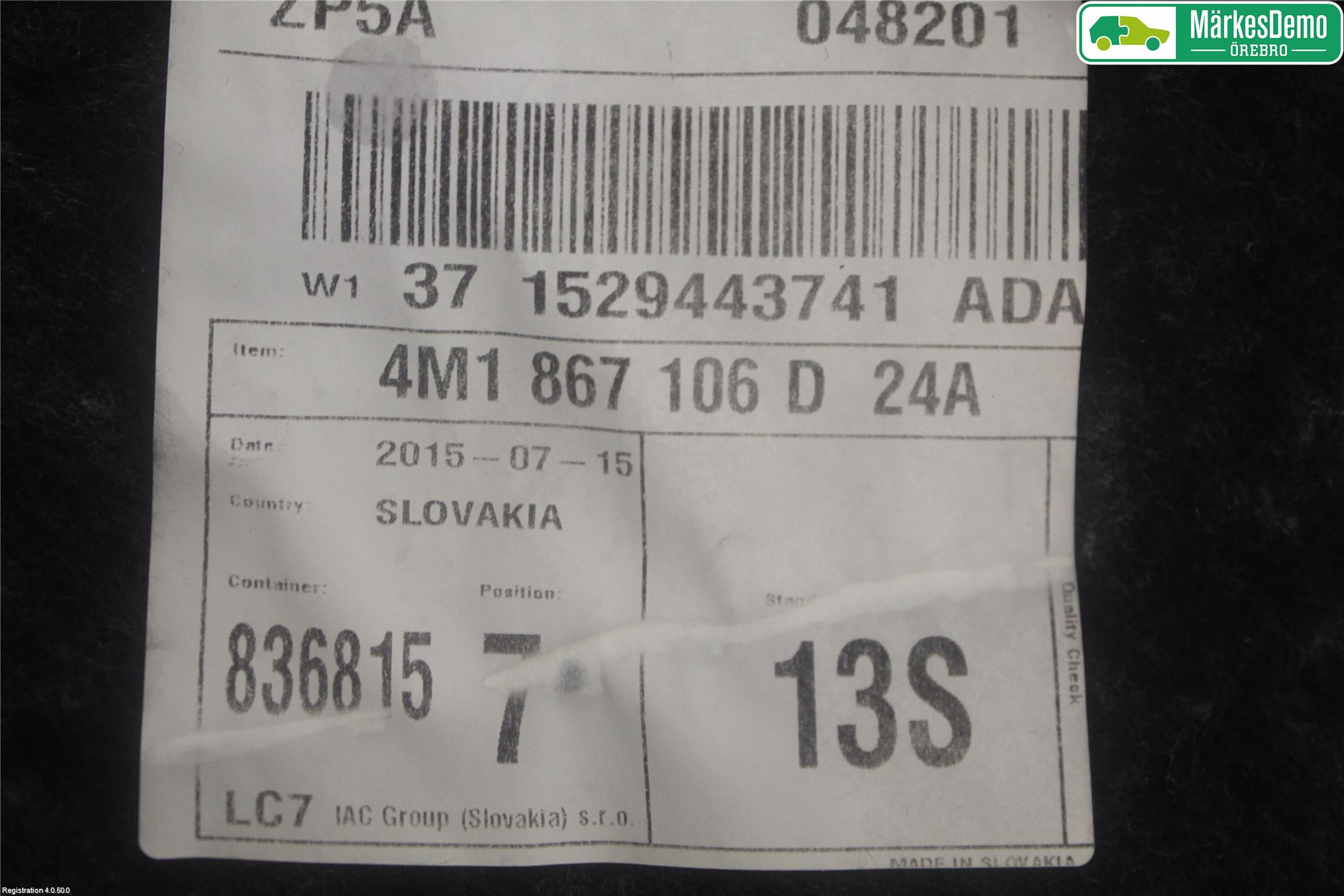 Audi Q7/SQ7 Dörrklädsel Hö