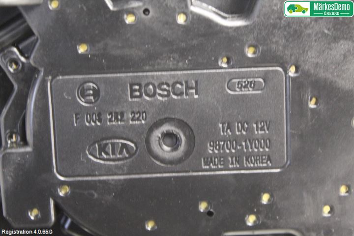 Kia PICANTO 12-17 Torkarmotor Baklucka