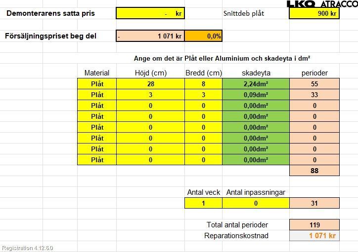 Volkswagen VW UP! / E-UP! Dörr Bak Vänster