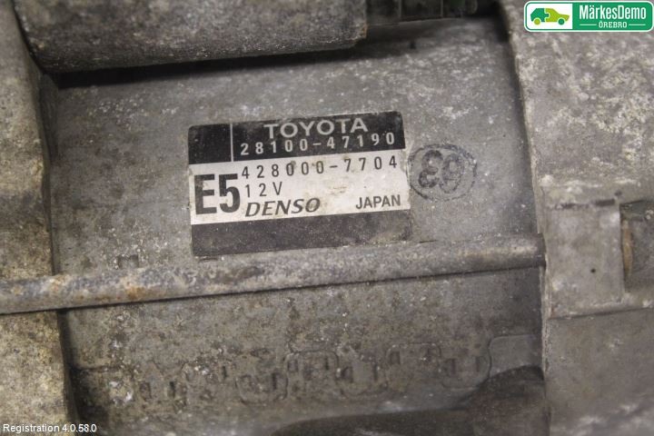 Toyota VERSO-S 11-16 Startmotor