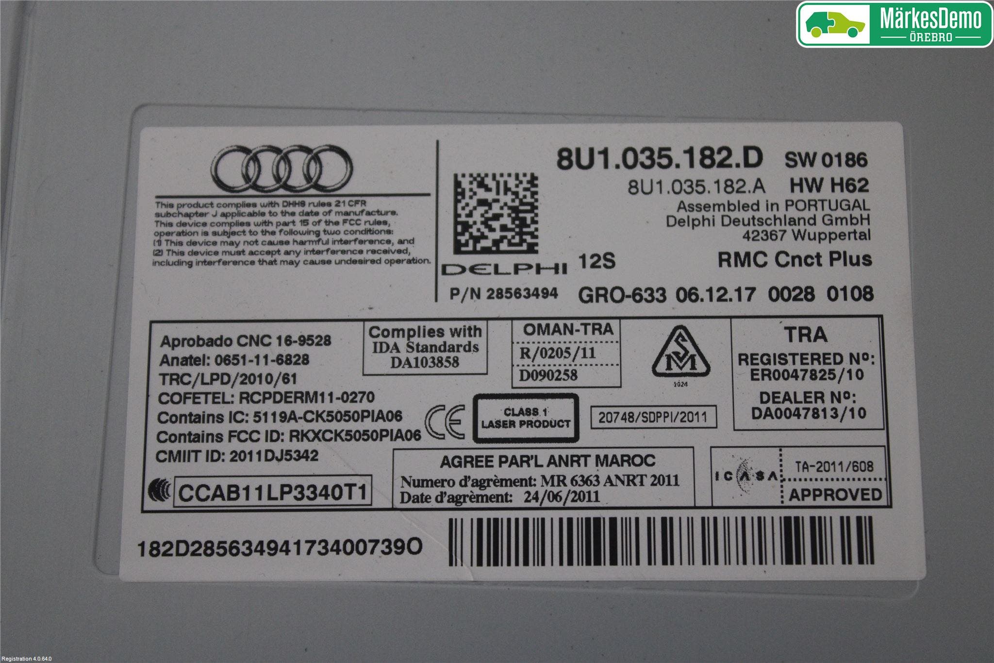 Audi Q3 8U 12-18 Radio