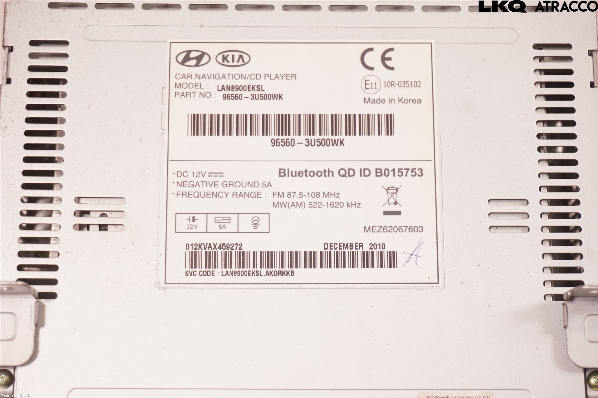 Kia SPORTAGE (SL) 11-15 Cd Radio - Multimediapanel