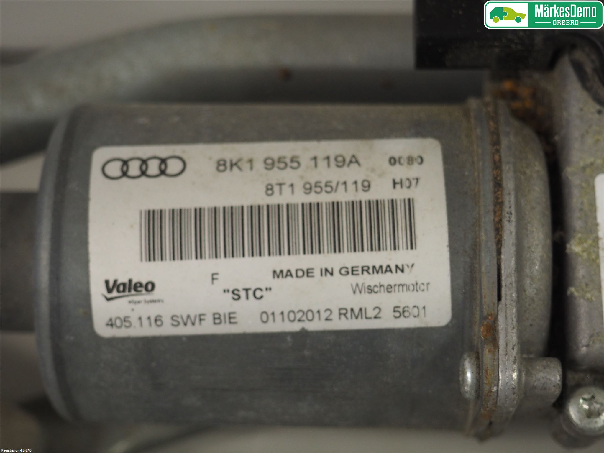 Audi A4 12-15 Torkarmotor Vindruta