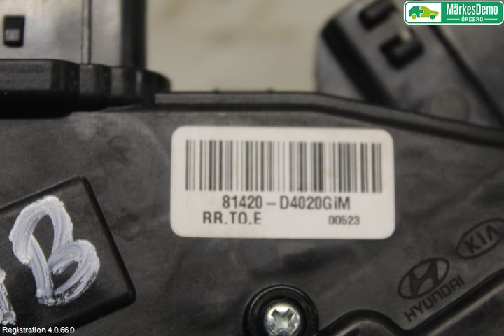 Kia OPTIMA 16-20 Låskista-Dörrlås