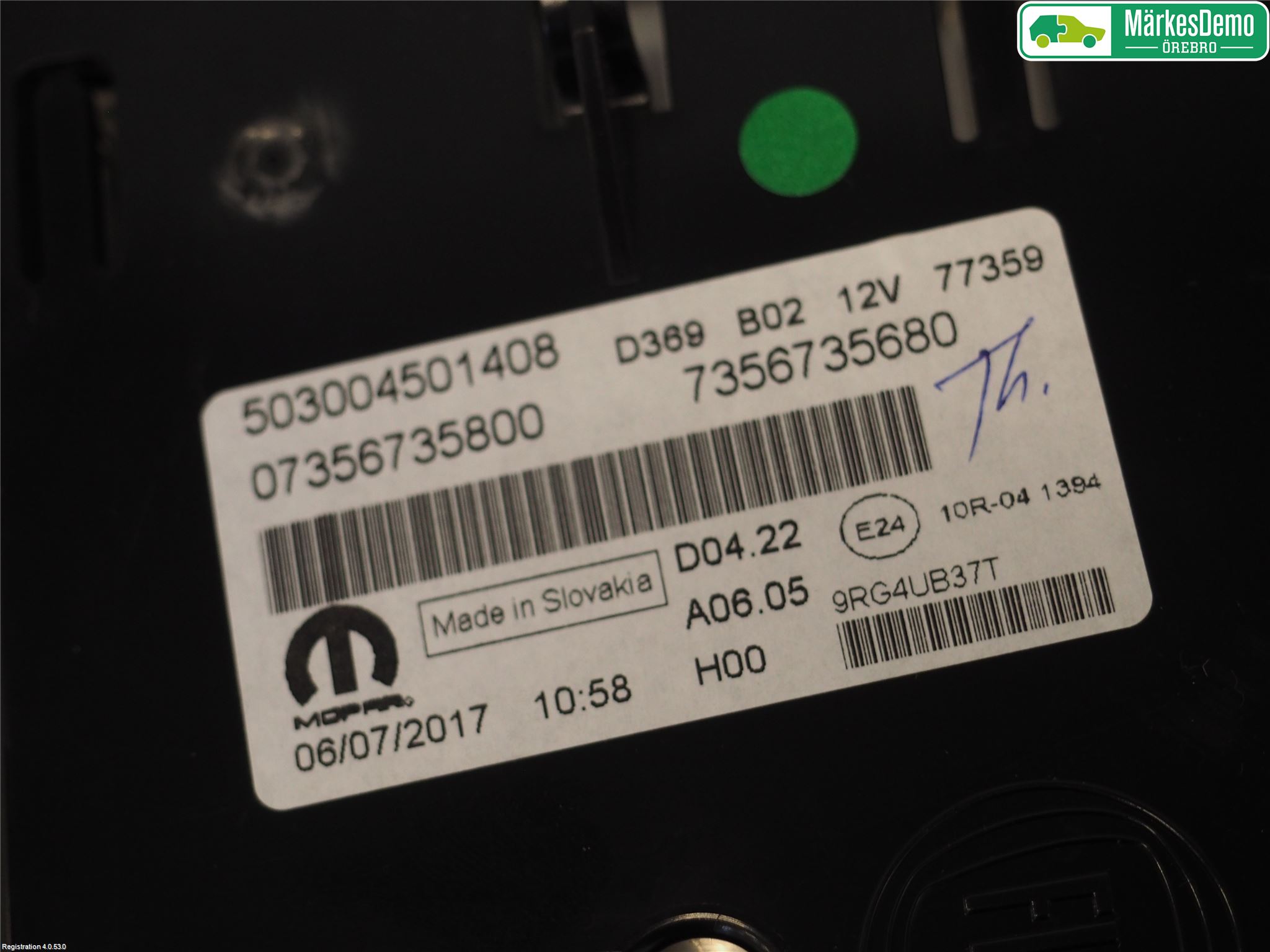 Fiat 500 07- Instrument Komb