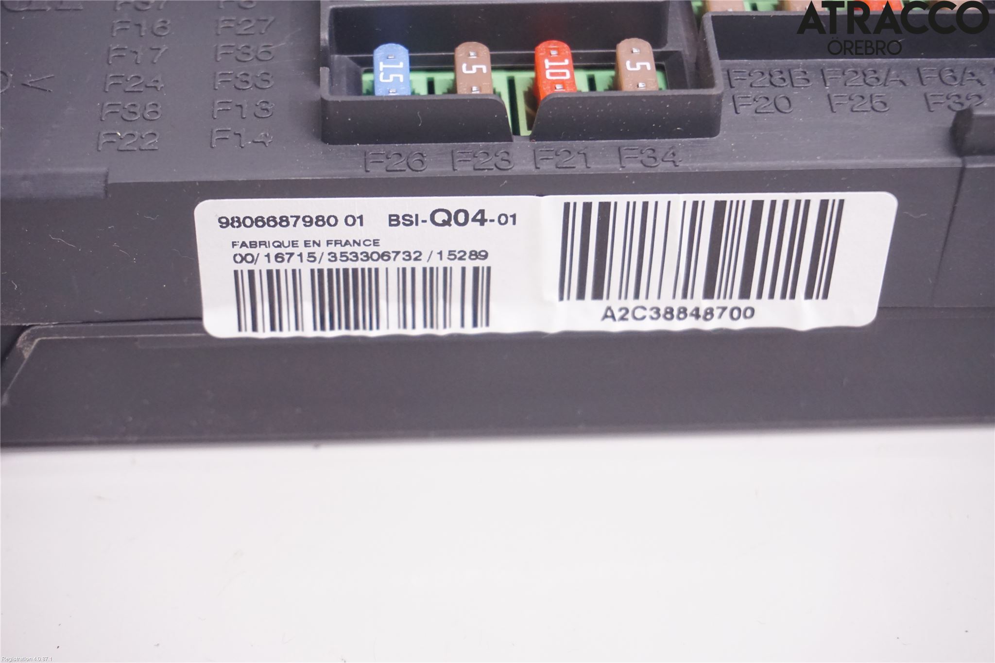 Citroen C4 GRAND PICASSO 14-18 Säkringsdosa-Elcentral