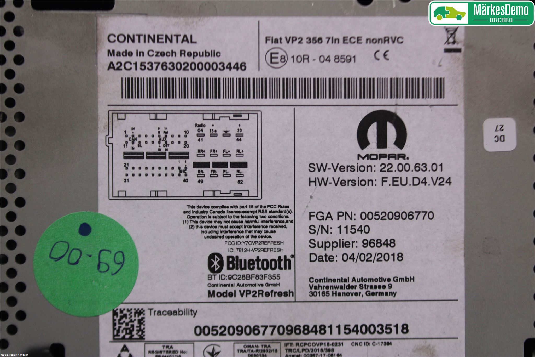 Fiat TIPO/CROSS 16- Radio