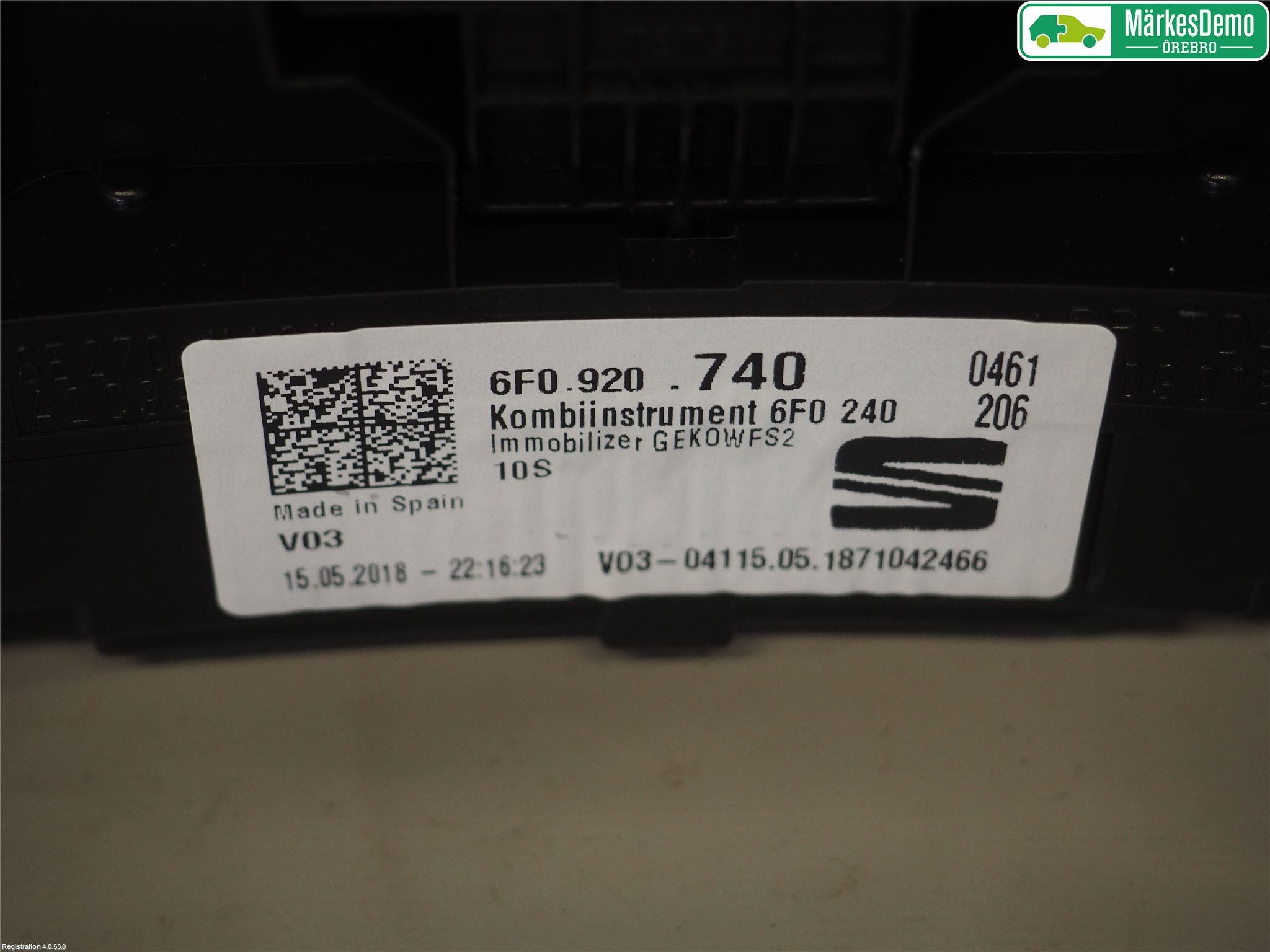 Seat IBIZA V 17-20 Instrument Komb