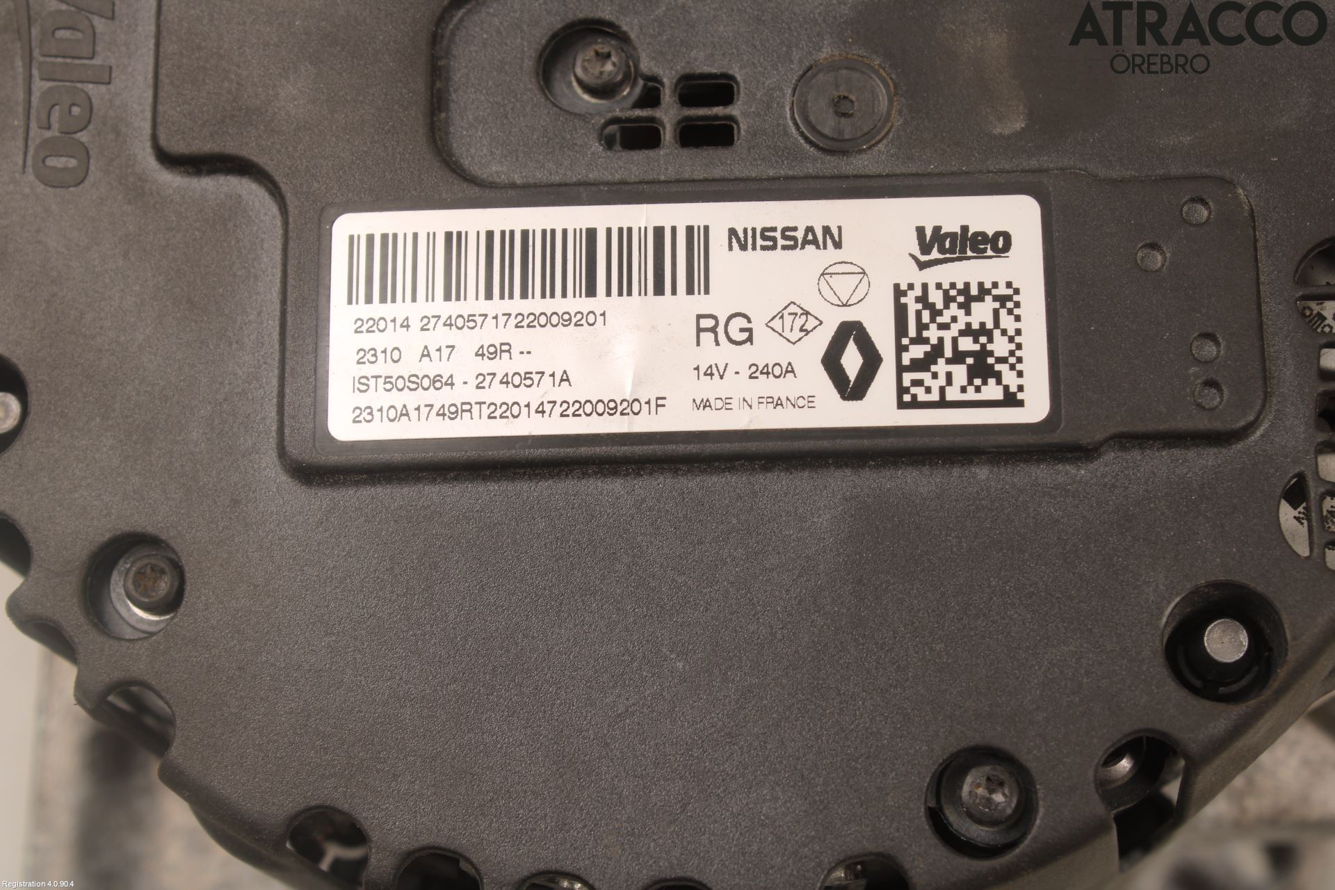 Nissan QASHQAI 21- Generator