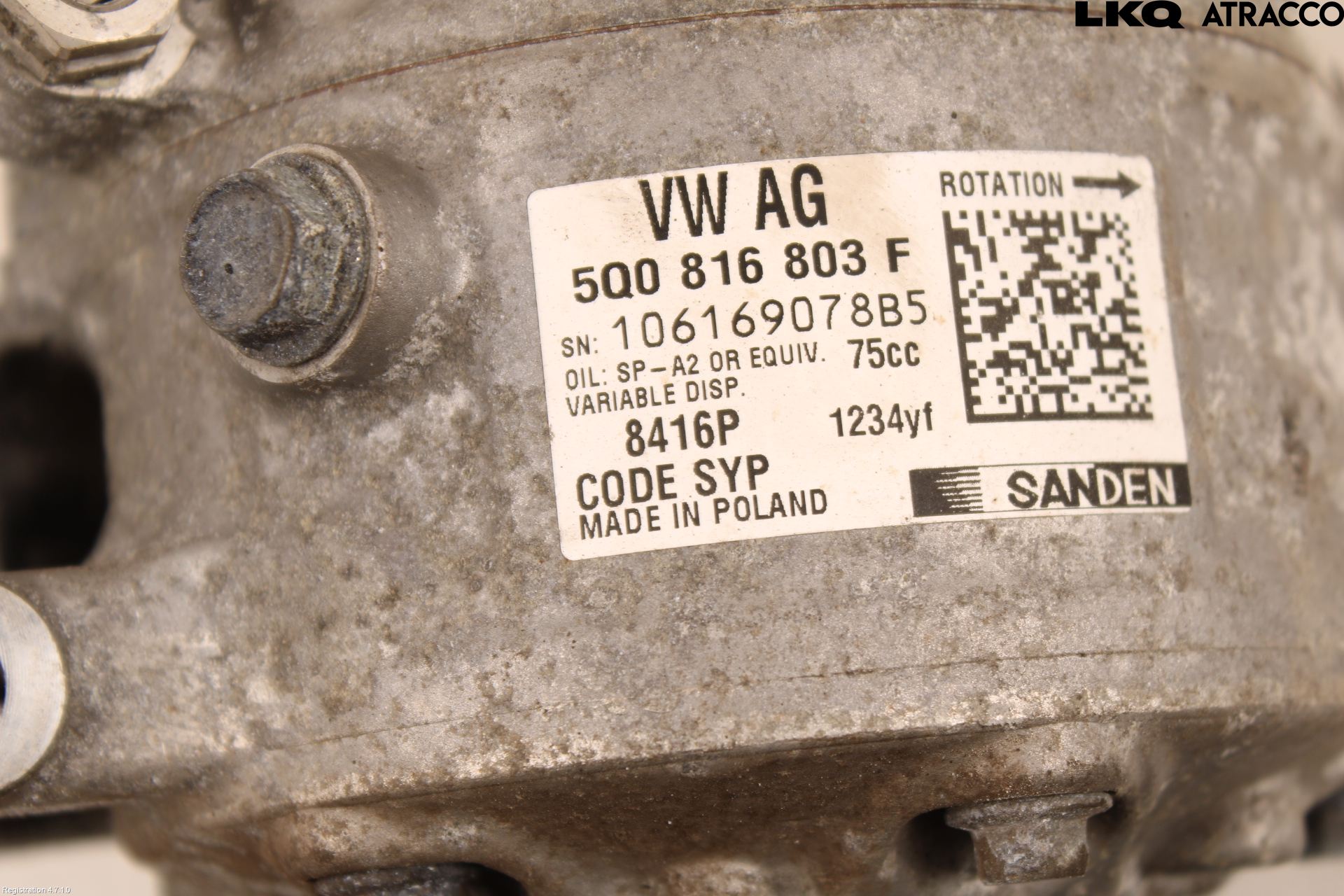 Volkswagen VW GOLF / E-GOLF VII 13-20 Ac Kompressor