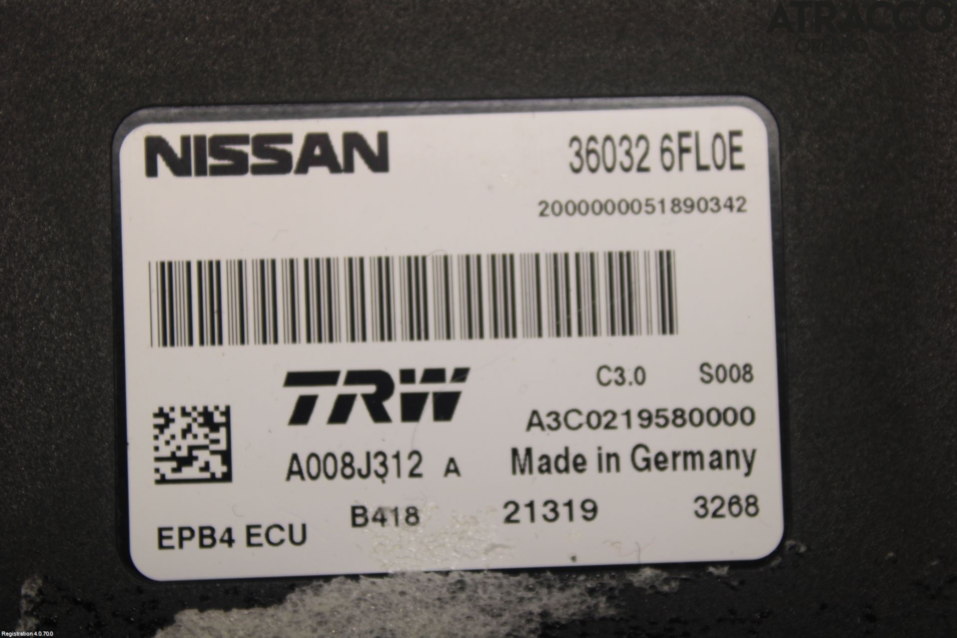 Nissan QASHQAI 17-21 Styrenhet Parkbroms Epb