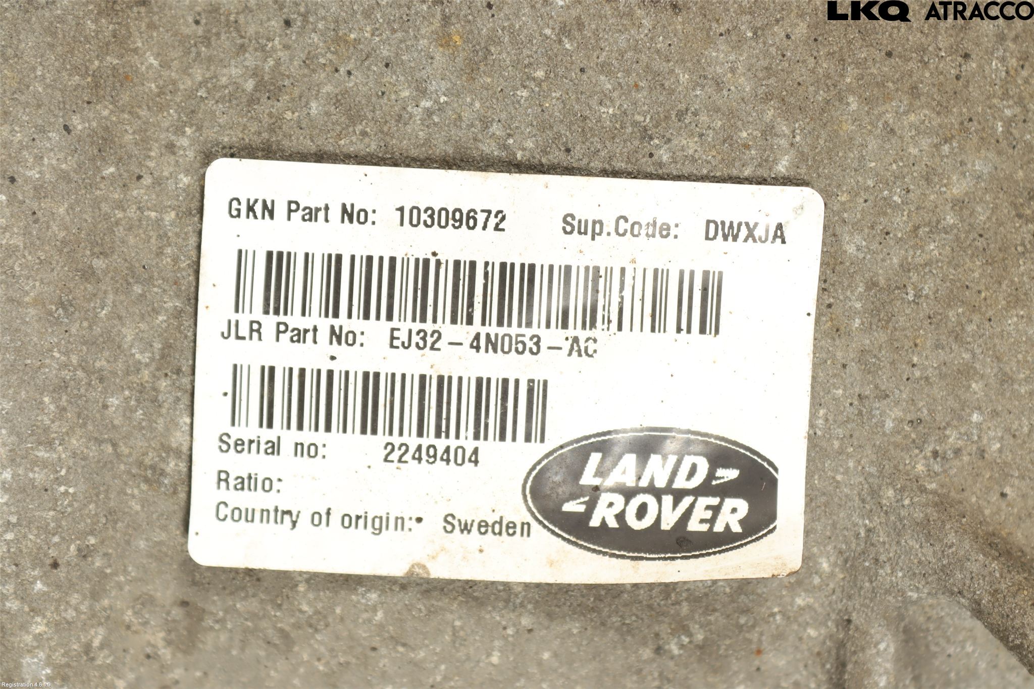 Landrover LAND ROVER RANGE ROVER EVOQUE (L538) 11-18 Bakväxel-Diff